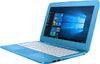 HP Stream 11-ah111wm 11.6" HD (Non-Touch) Netbook, Intel Celeron N4000, 1.10GHz, 4GB RAM, 32GB eMMC, Windows 10 S 64-Bit, Aqua Blue - 4AL61UA#ABA (Certified Refurbished)