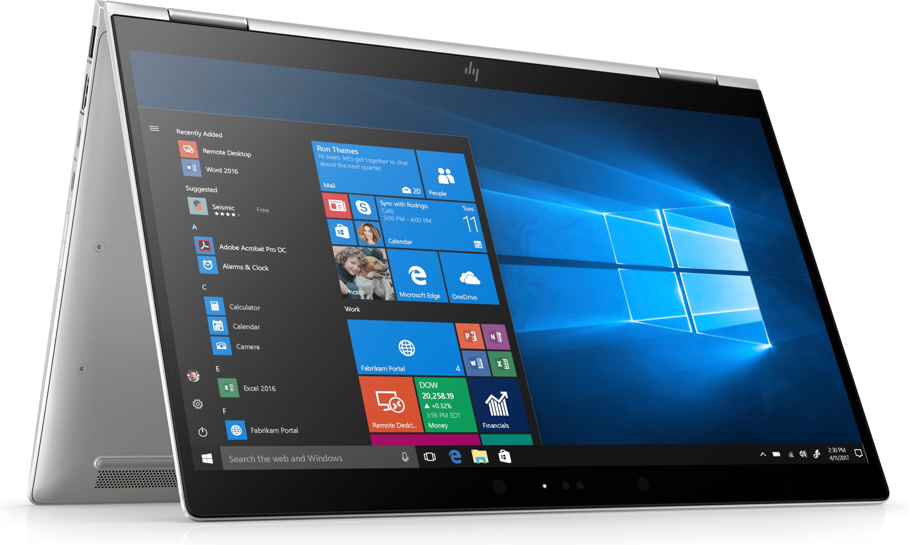 HP EliteBook X360 1040-G5 14" FHD (Touch) Convertible Notebook PC, Intel Core i7-8650U, 1.90GHz, 16GB RAM, 256GB SSD, Windows 10 Pro 64-Bit - 5NW09UT#ABA