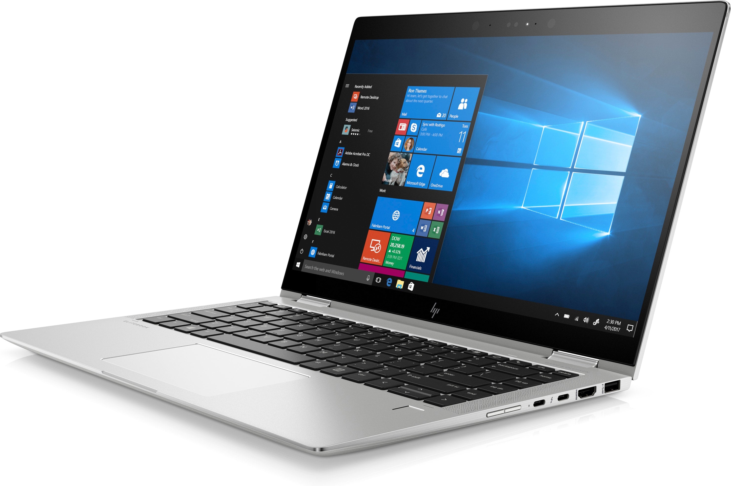 HP EliteBook X360 1040-G5 14" FHD (Touch) Convertible Notebook PC, Intel Core i7-8650U, 1.90GHz, 16GB RAM, 256GB SSD, Windows 10 Pro 64-Bit - 5NW09UT#ABA