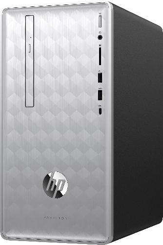 HP Pavilion 590-p0177c Mini Tower Desktop PC, Intel i7-9700, 3.0GHz, 16GB RAM, 1TB HDD, 128GB SSD, Windows 10 Home 64-Bit - 5QA51AA#ABA (Certified Refurbished)