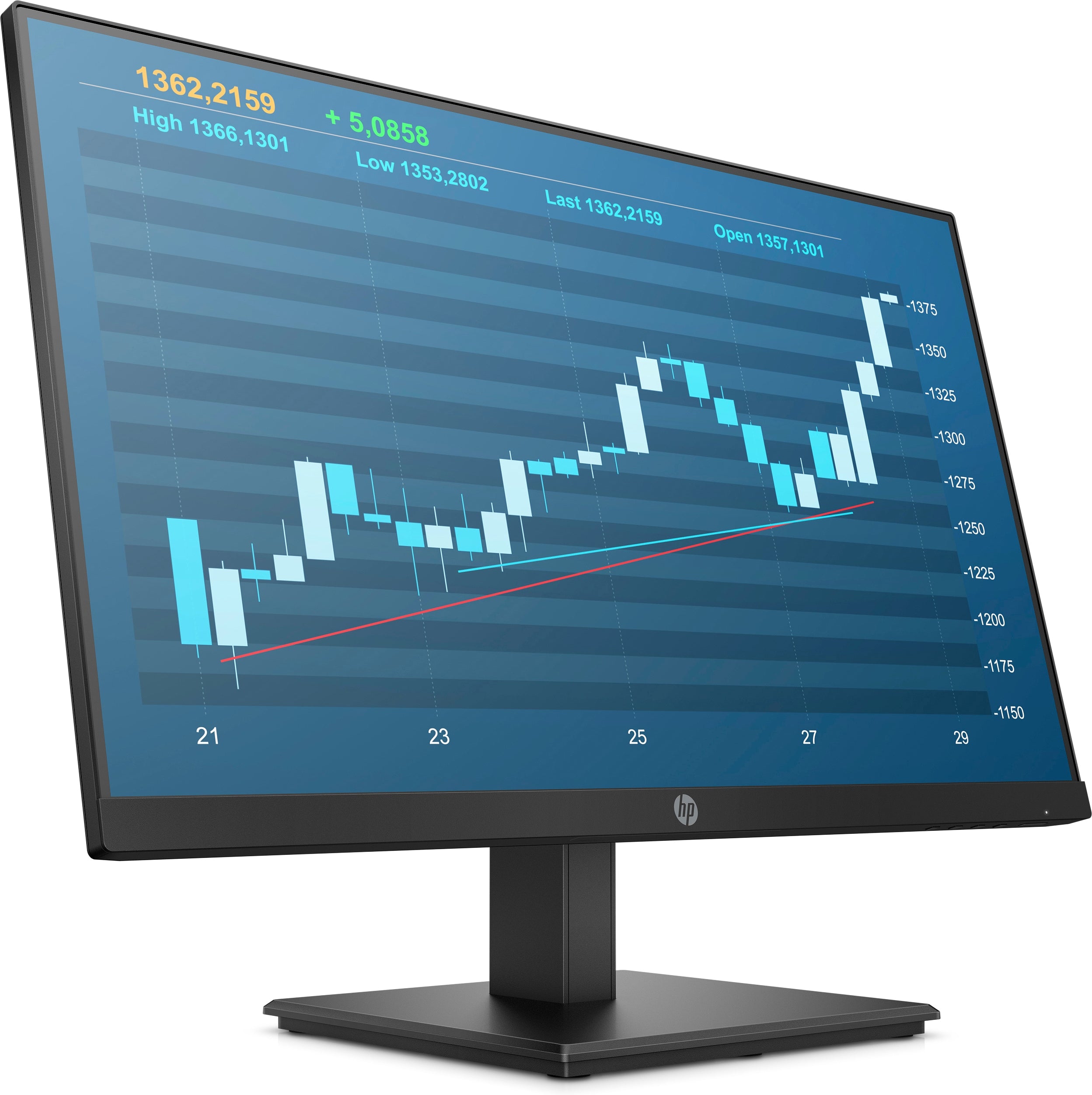 HP P244 23.8" Full HD LED LCD Monitor, 16:9, 5MS, 10M:1-Contrast - 5QG35A8#ABA