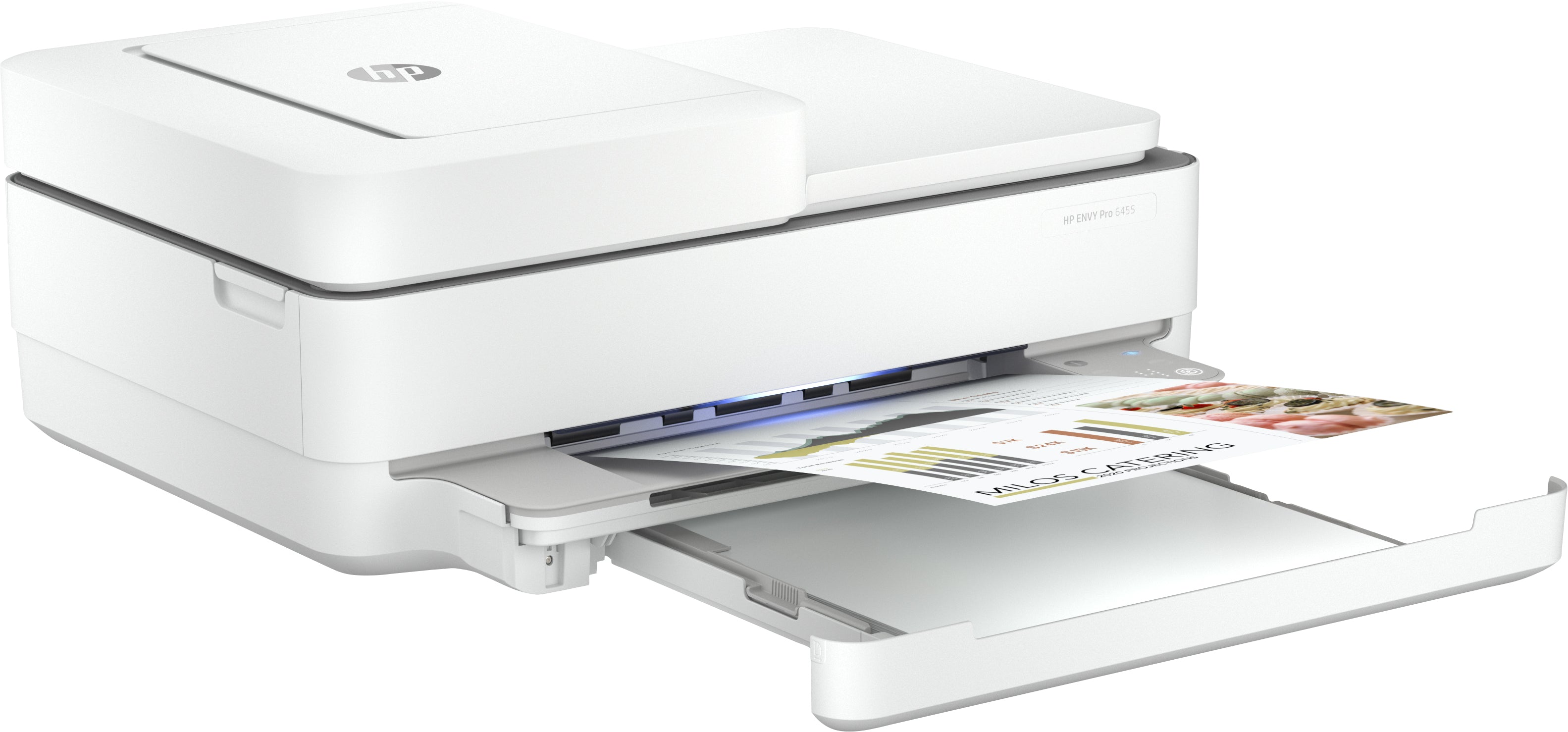 HP ENVY Pro 6455 All-in-One Color Inkjet Printer, 10/7 ppm, 128MB, WiFi, USB - 5SE45A#B1F