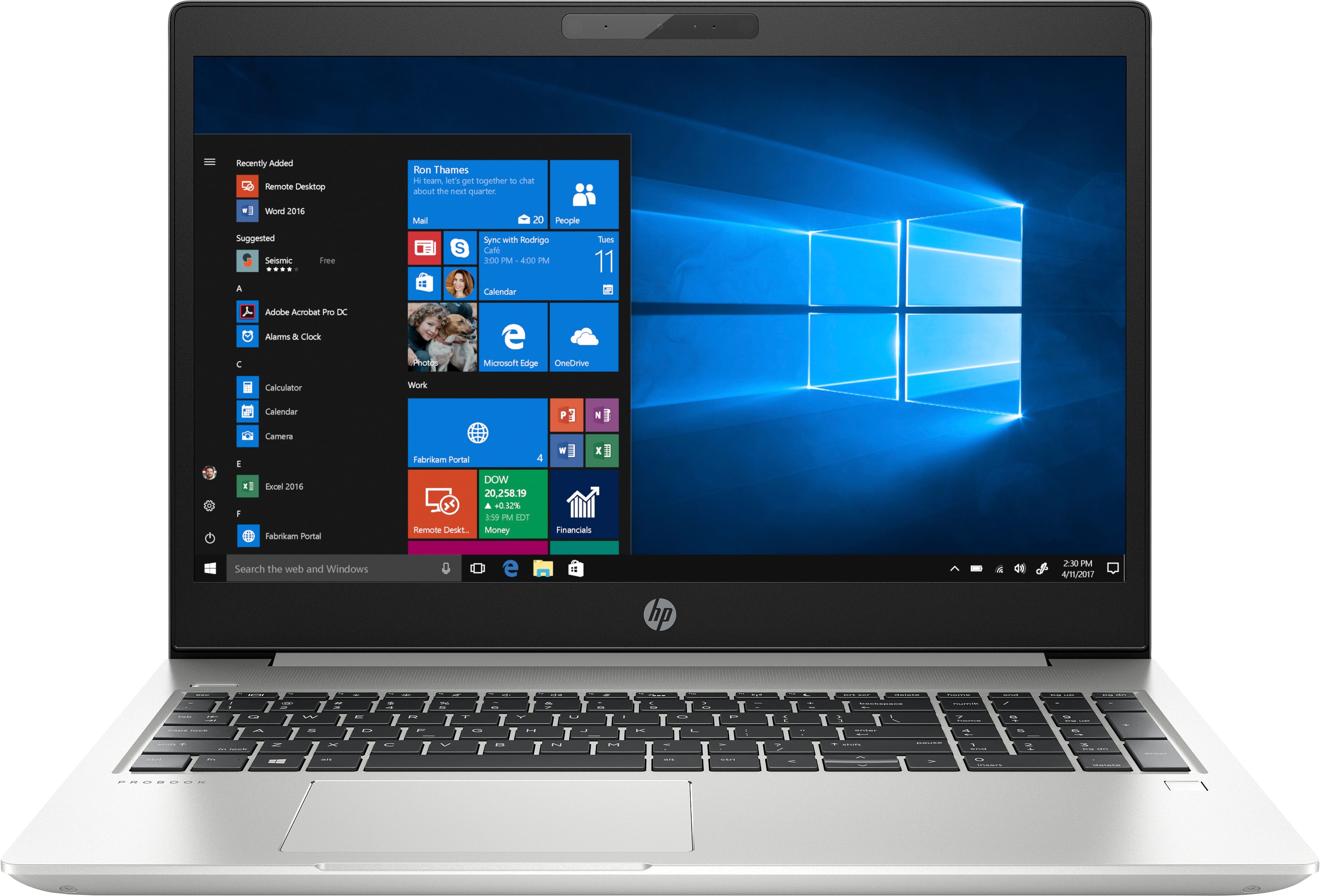 HP ProBook 450-G6 15.6" HD Notebook, Intel i5-8265U, 1.60GHz, 4GB RAM, 128GB SSD, Win10P - 5VB93UT#ABA
