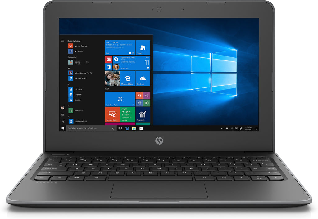 HP Stream Pro 11-G5 11.6" HD Business Notebook, Intel Celeron N4000, 1.10GHz, 4 GB RAM, 64 GB SSD, Windows 10 Pro 64-Bit - 5VR92UT#ABA