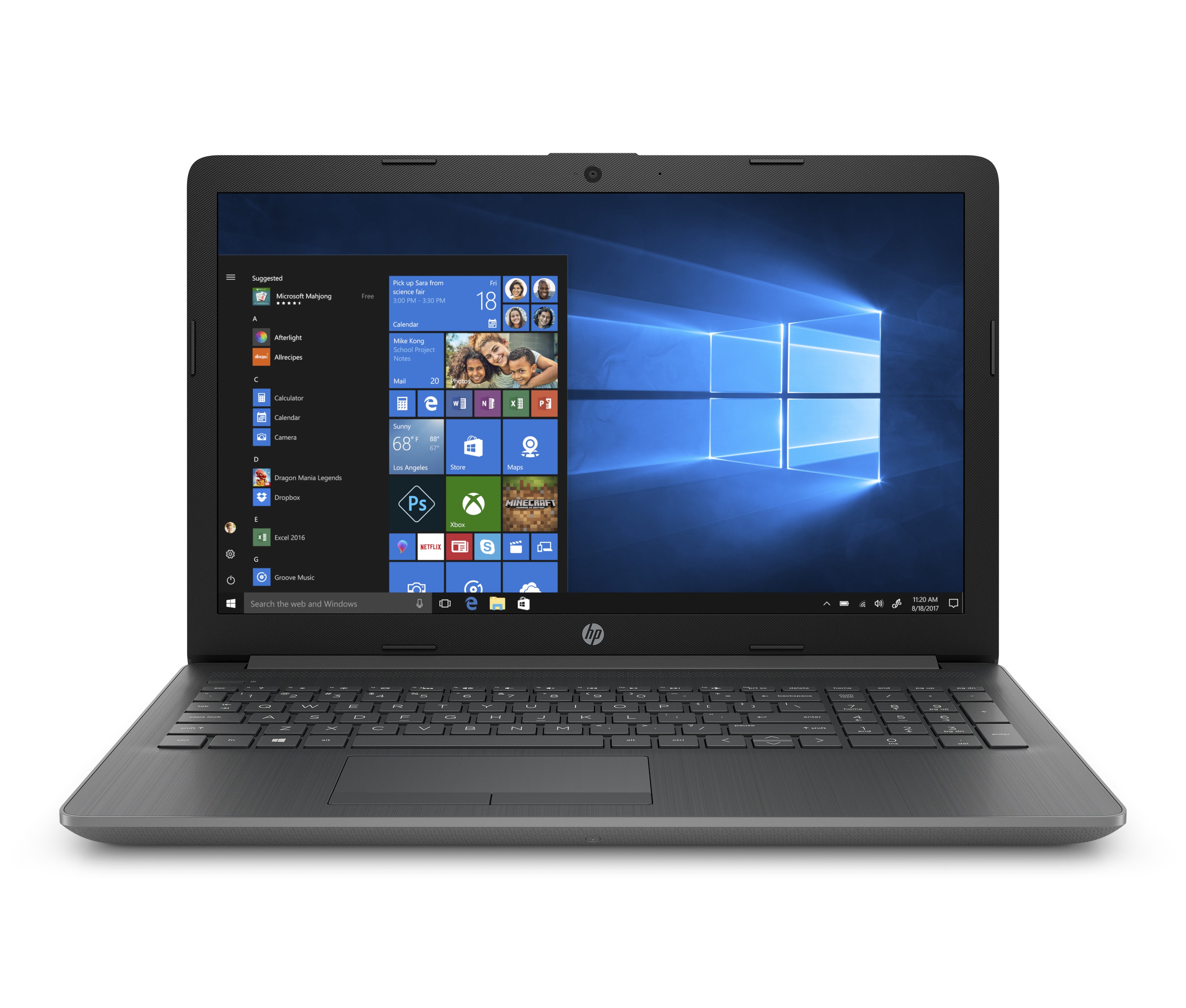 HP 17-ca0096nr 17.3" HD+ Notebook, AMD A9-9425, 3.10GHz, 8GB RAM, 1TB HDD, Win10H - 5YH50UA#ABA