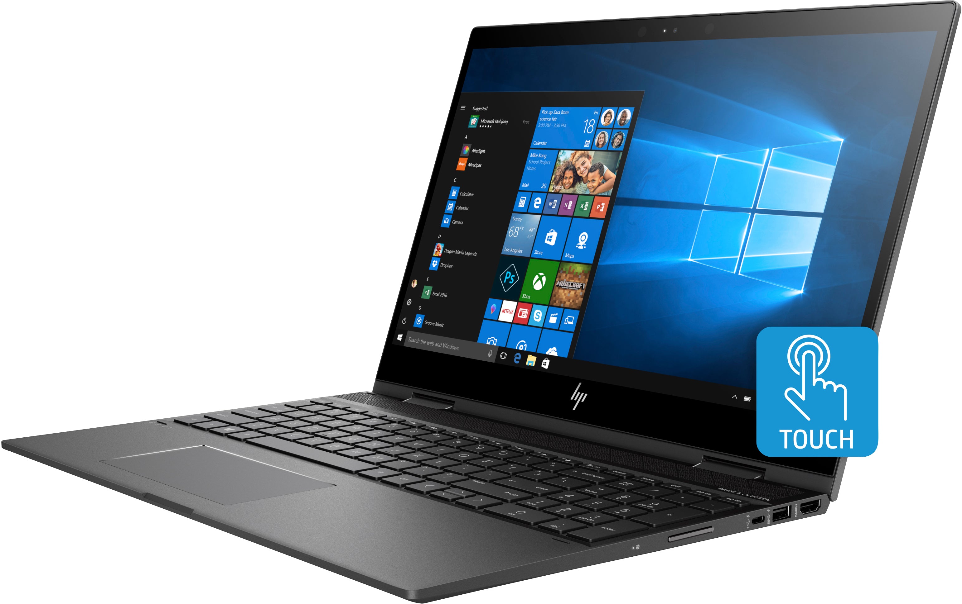 HP Envy x360 15-cp0076nr 15.6" FHD (Touchscreen) Convertible Notebook, AMD Ryzen 5-2500U, 2.0GHz, 12GB RAM, 1TB HDD, Windows 10 Home 64-Bit- 5YH33UA#ABA (Certified Refurbished)