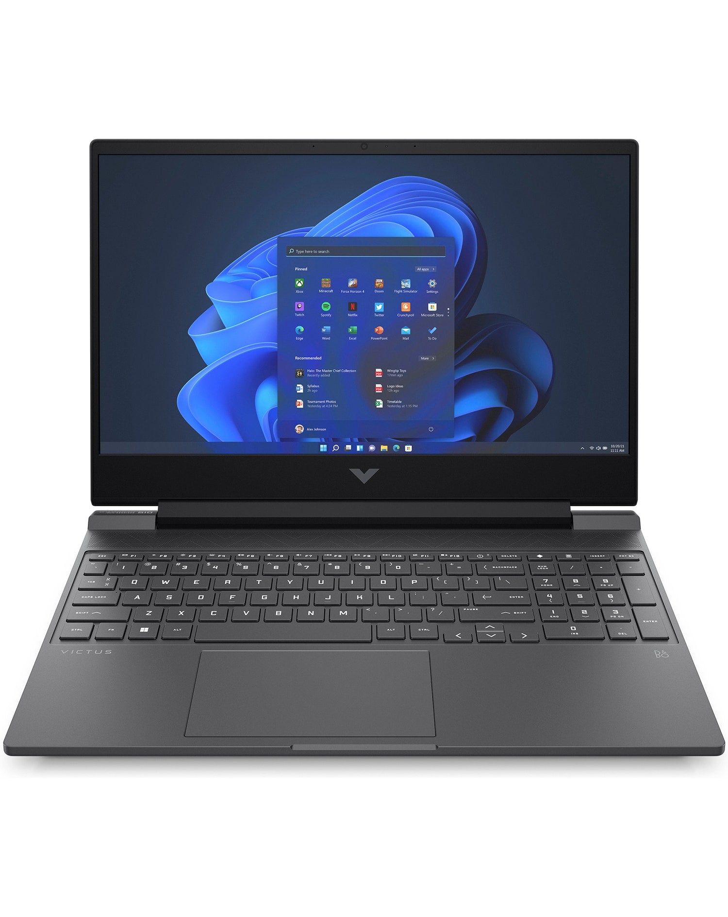 HP Victus 15-fa0010nr 15.6" FHD Gaming Notebook, Intel i5-12500H, 2.50GHz, 8GB RAM, 512GB SSD, Win11H - 63U66UA#ABA