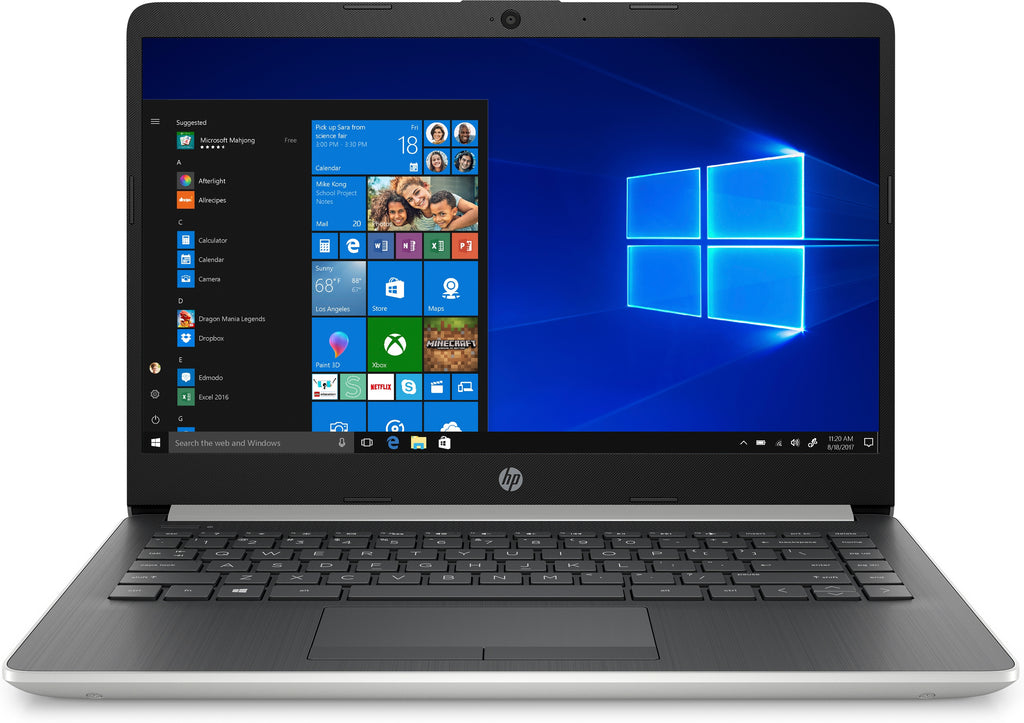 HP 14-dk0045nr 14" FHD (Non-Touch) Notebook, AMD A4-9125, 2.30GHz, 4GB RAM, 64GB eMMC, Windows 10 Home S - 6ET98UA#ABA