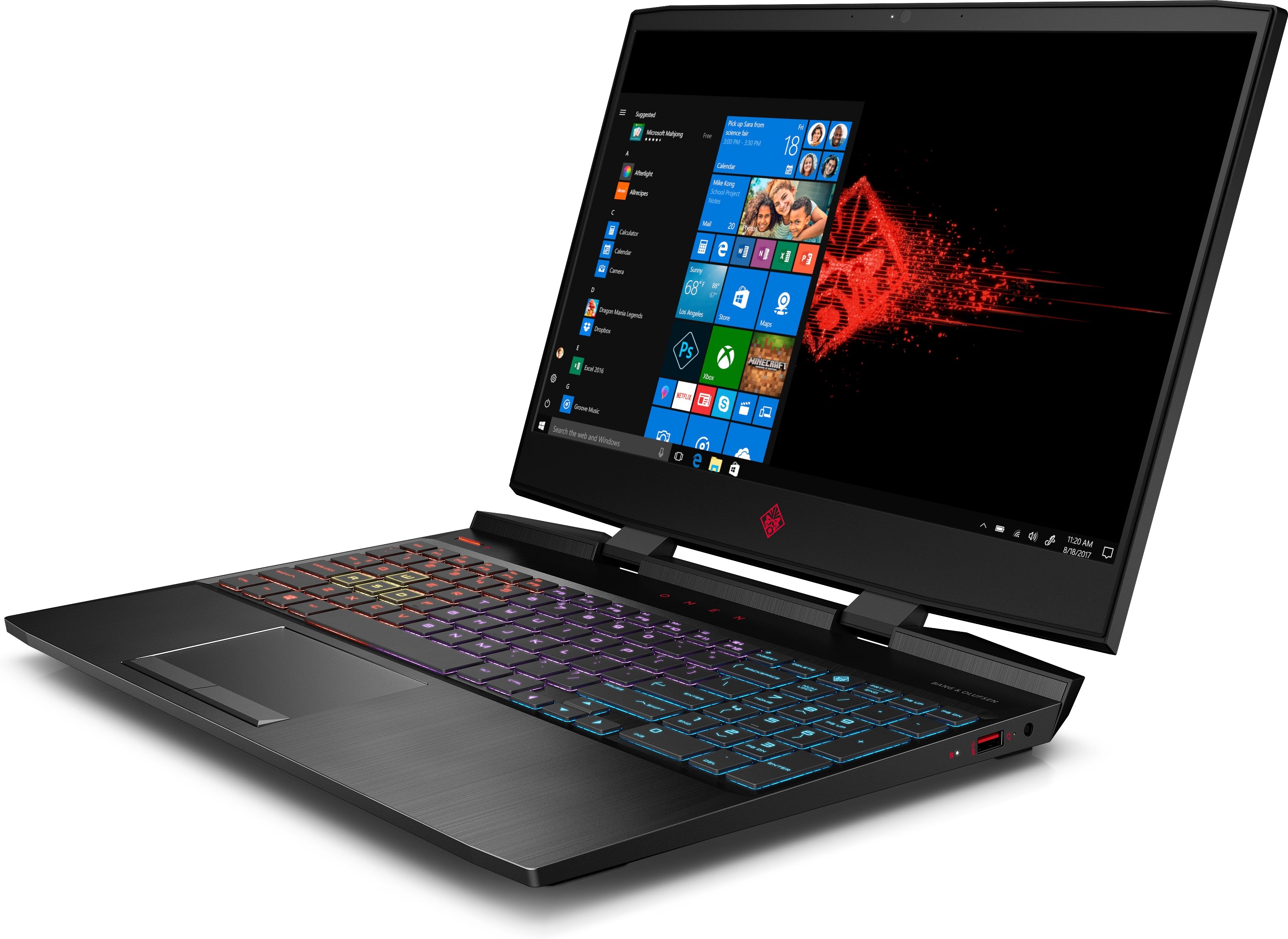 HP OMEN 15-dc1040nr 15.6" FHD Gaming Notebook, Intel Core i7-8750H, 2.20GHz, 16GB RAM, 1TB HDD+ 128 GB SSD, Window 10 Home 64-Bit,  Shadow Black- 6EU00UA#ABA