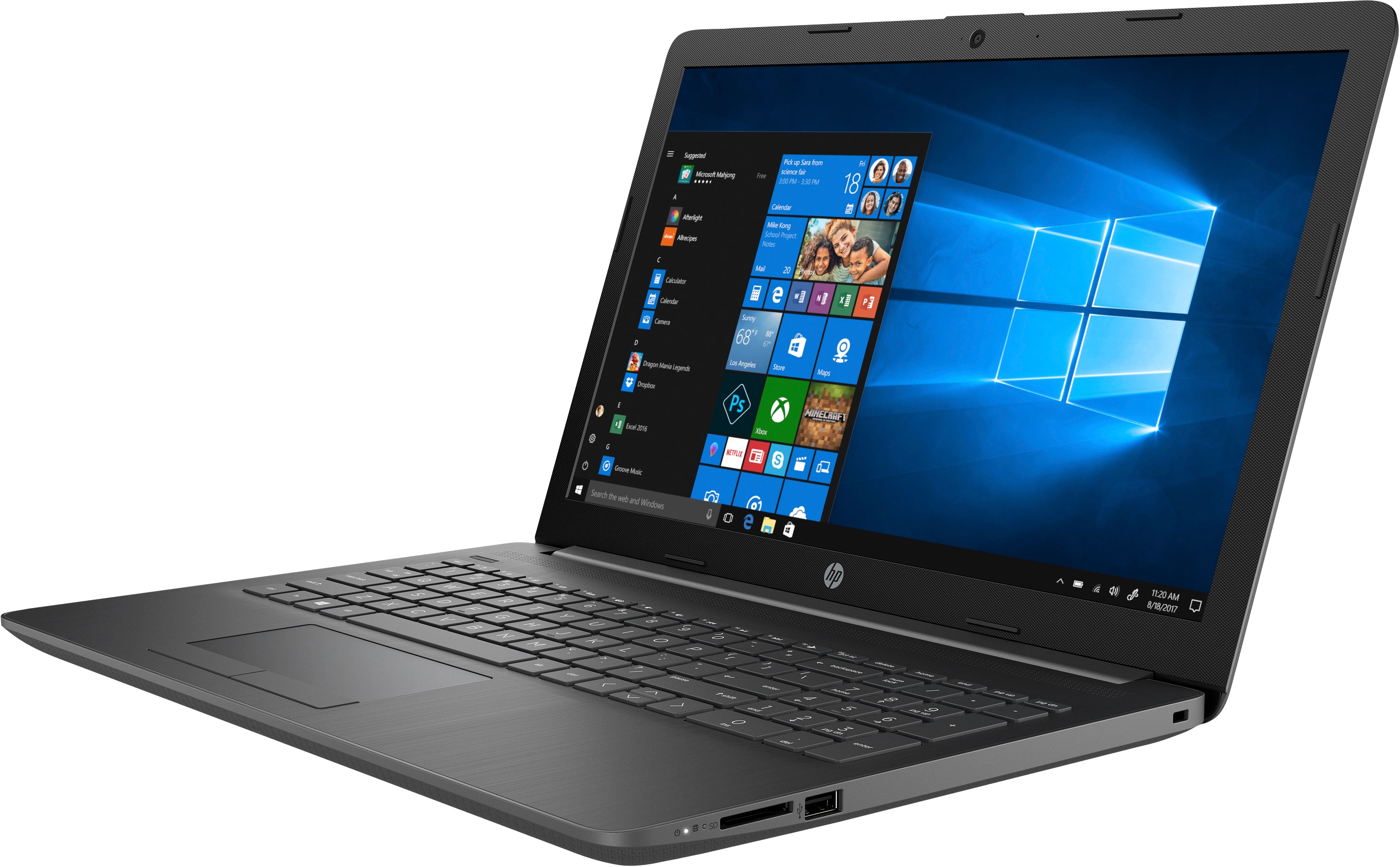 HP 15-da1047nr 15.6" HD (Touchscreen) Notebook, Intel Core i5-8265U, 1.60GHz, 8GB RAM, 1TB SATA, Windows 10 Home 64-Bit - 6FH32UA#ABA