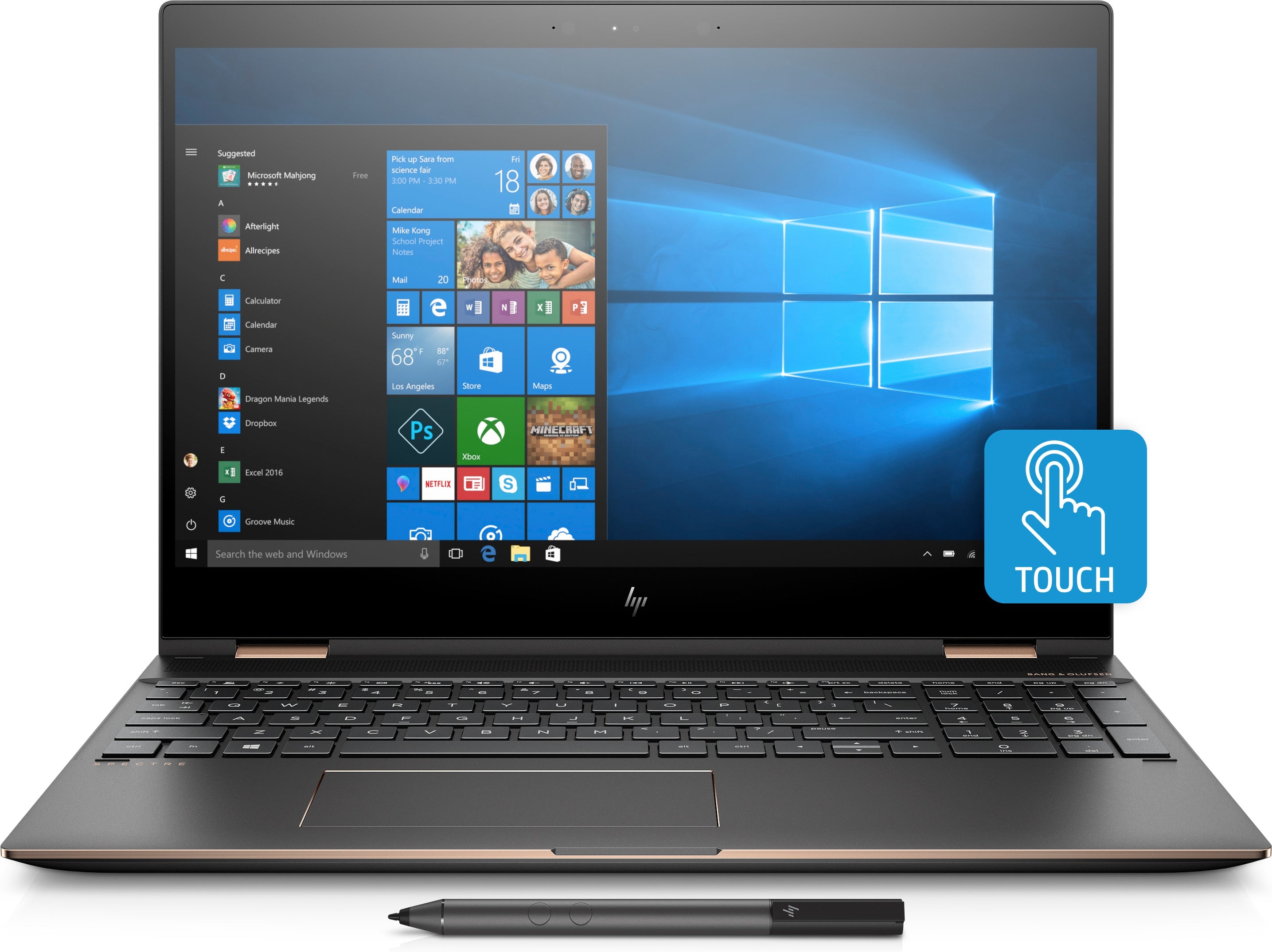 HP Spectre x360 15-ch017nr 15.6" 4K Ultra HD (Touchscreen) Convertible Notebook, Intel Core i7-8705G, 3.10 GHz, 16GB RAM, 512GB SSD, Windows 10 Home 64-Bit - 6GA90UA#ABA (Certified Refurbished)