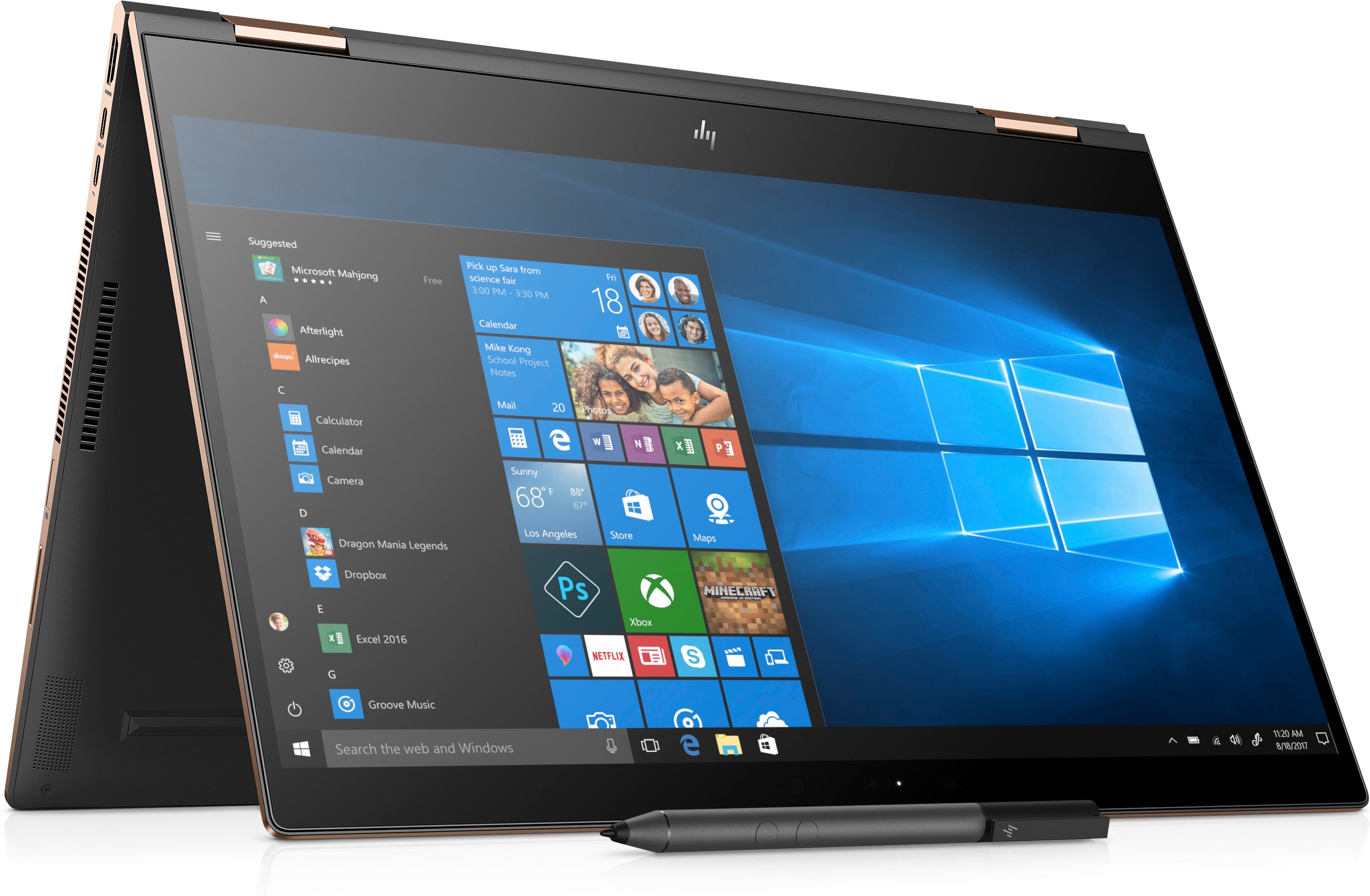 HP Spectre x360 15-ch017nr 15.6" 4K Ultra HD (Touchscreen) Convertible Notebook, Intel Core i7-8705G, 3.10 GHz, 16GB RAM, 512GB SSD, Windows 10 Home 64-Bit - 6GA90UA#ABA (Certified Refurbished)