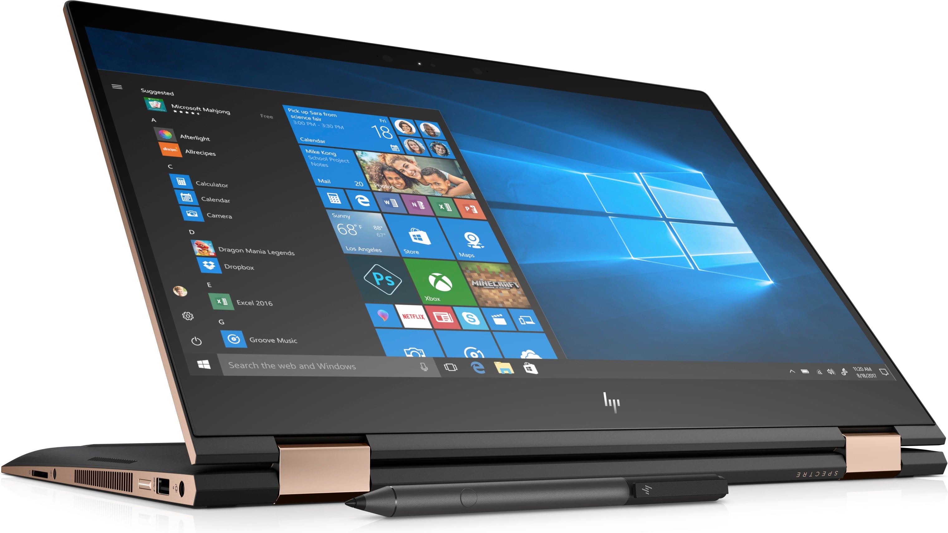 HP Spectre x360 15-ch017nr 15.6" 4K Ultra HD (Touchscreen) Convertible Notebook, Intel Core i7-8705G, 3.10 GHz, 16GB RAM, 512GB SSD, Windows 10 Home 64-Bit - 6GA90UA#ABA (Certified Refurbished)