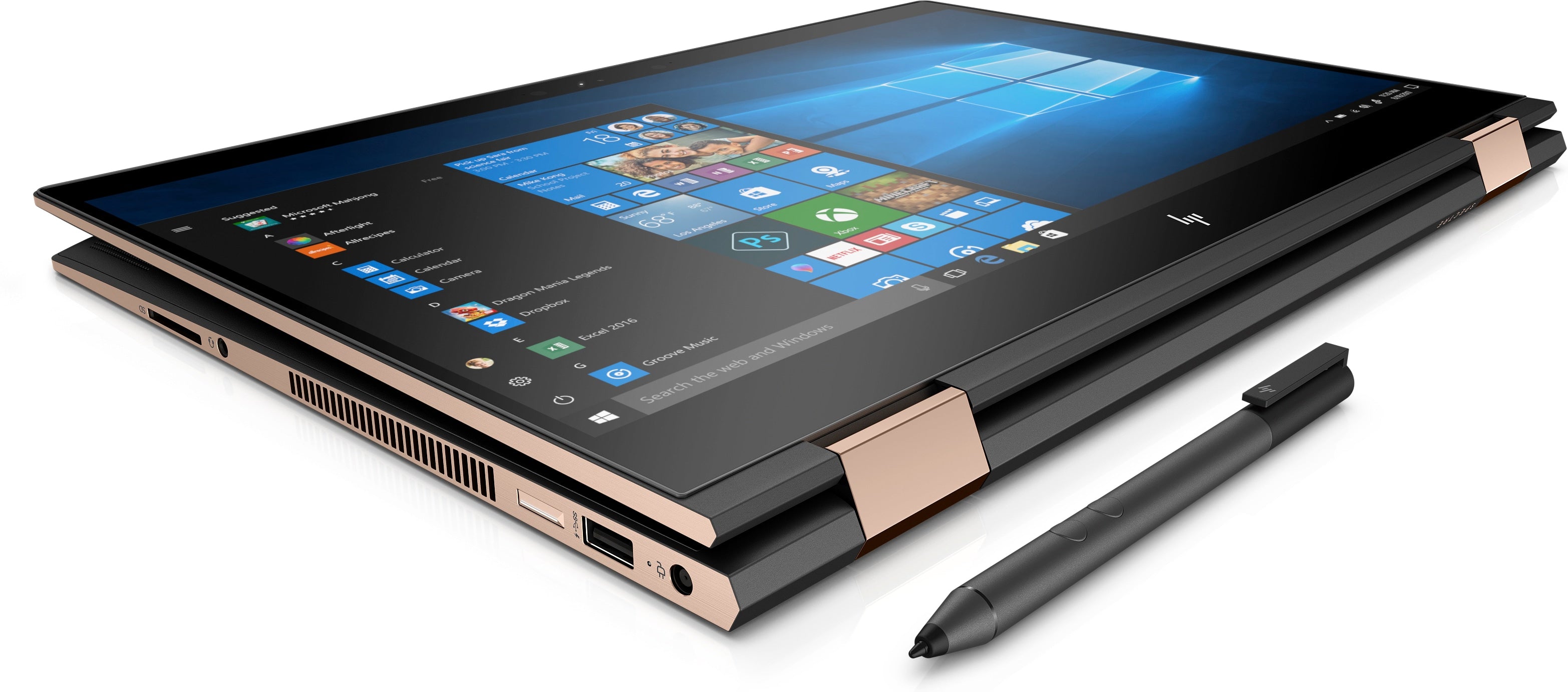 HP Spectre x360 15-ch017nr 15.6" 4K Ultra HD (Touchscreen) Convertible Notebook, Intel Core i7-8705G, 3.10 GHz, 16GB RAM, 512GB SSD, Windows 10 Home 64-Bit - 6GA90UA#ABA (Certified Refurbished)