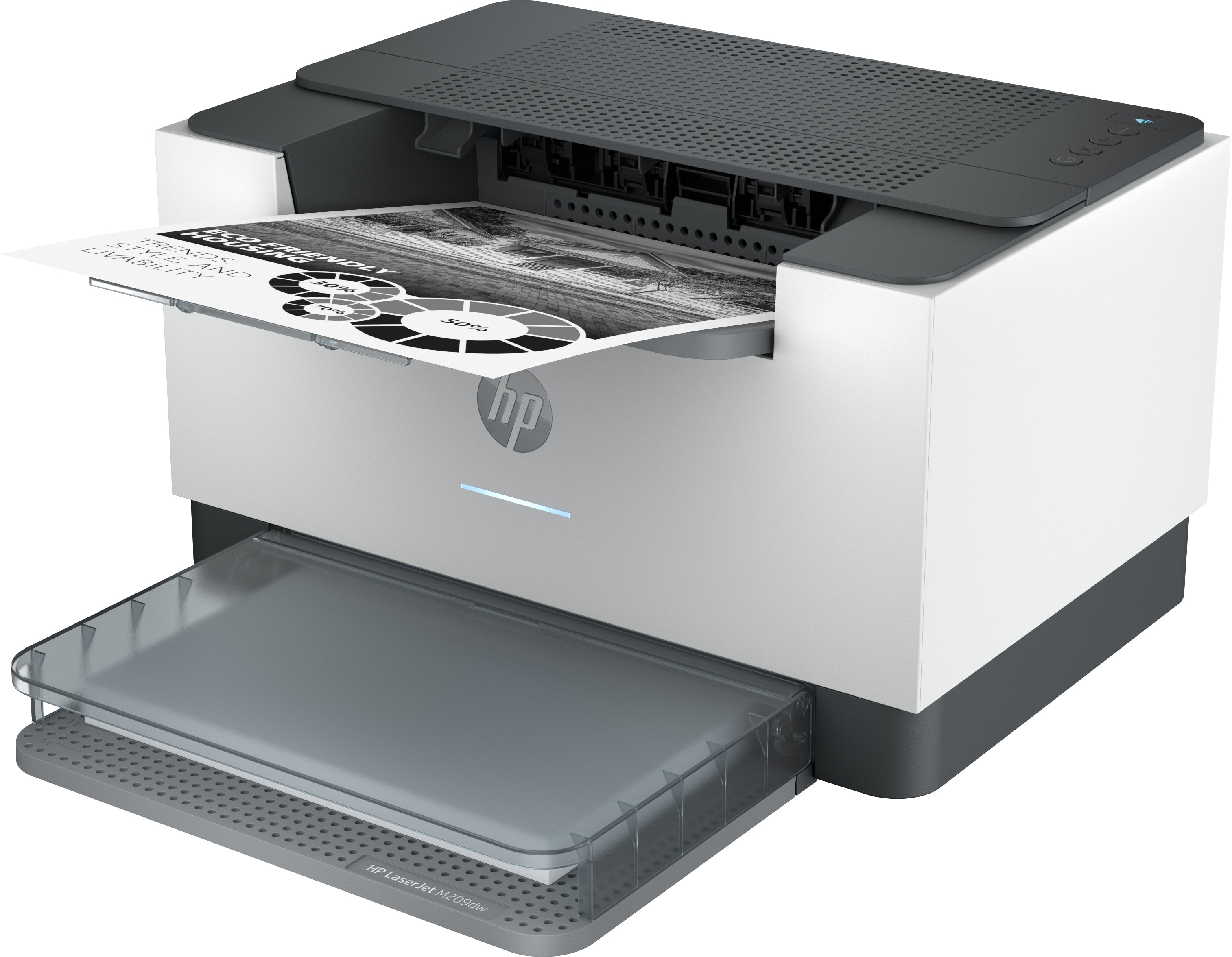 HP LaserJet M209dw Monochrome Laser Printer, 30 ppm, 64MB Memory, USB, WiFi - 6GW62F#BGJ