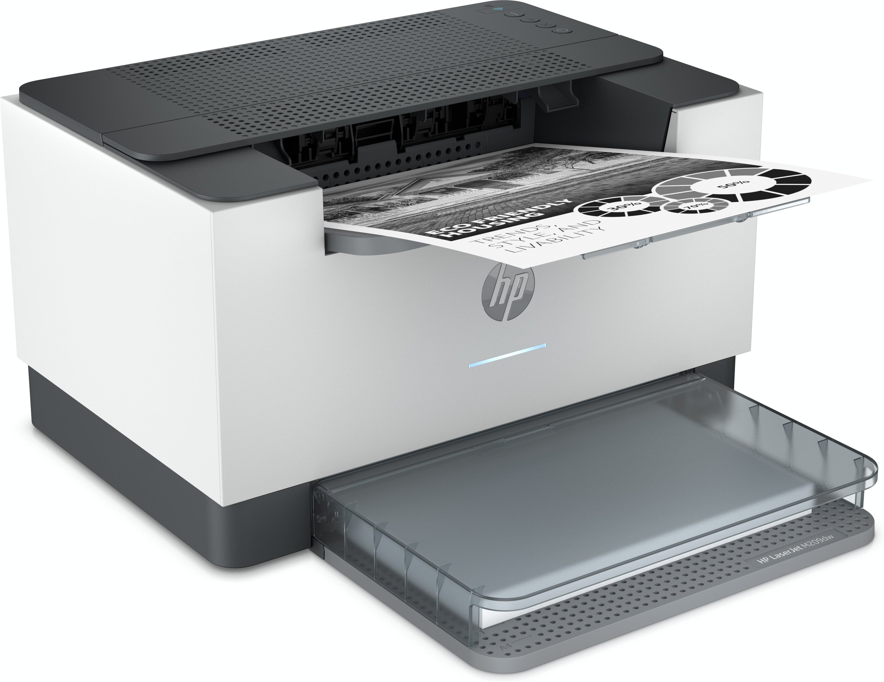 HP LaserJet M209dw Monochrome Laser Printer, 30 ppm, 64MB Memory, USB, WiFi - 6GW62F#BGJ