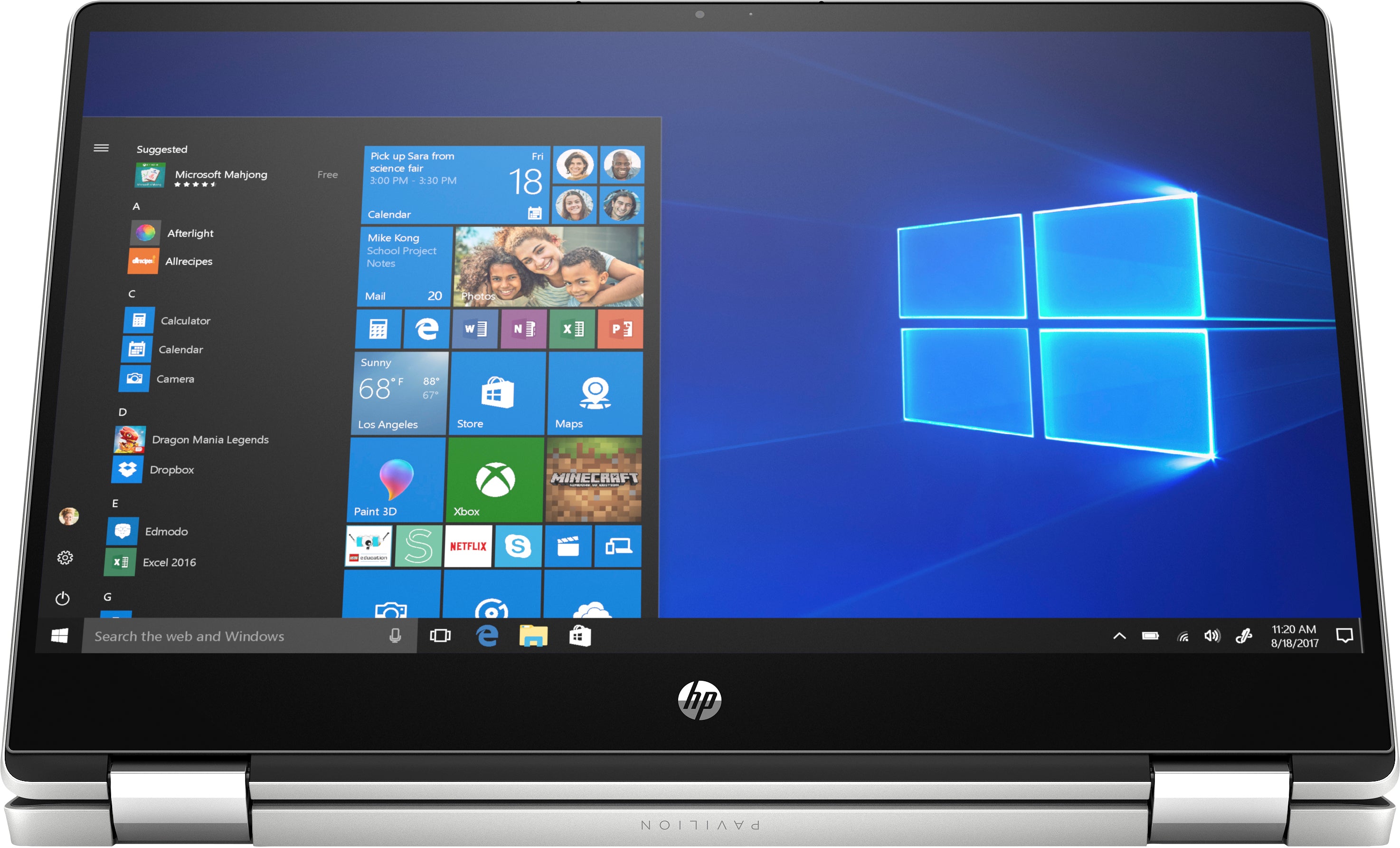 HP Pavilion x360 14m-dh0001dx 14" HD (Touchscreen) Convertible Notebook, Intel Core i3-8145U, 2.10GHz, 8GB RAM, 128GB SSD, Windows 10 Home in S Mode - 6HS47UA#ABA