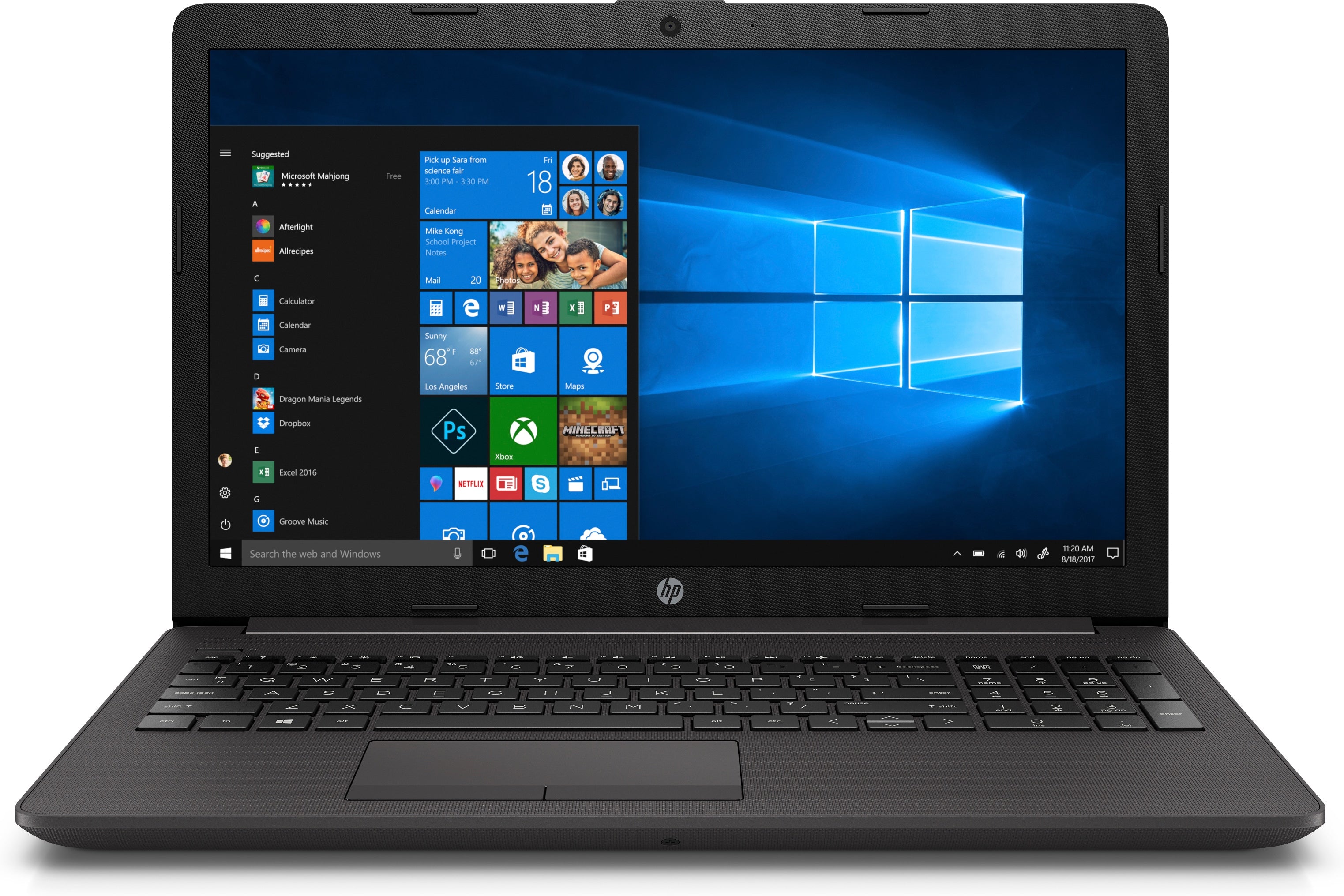 HP 255-G7 15.6" HD (Non-Touch) Notebook, AMD E2-9000e, 1.50GHz, 4GB RAM, 128GB SSD, Windows 10 Home 64-Bit - 5YJ41UT#ABA