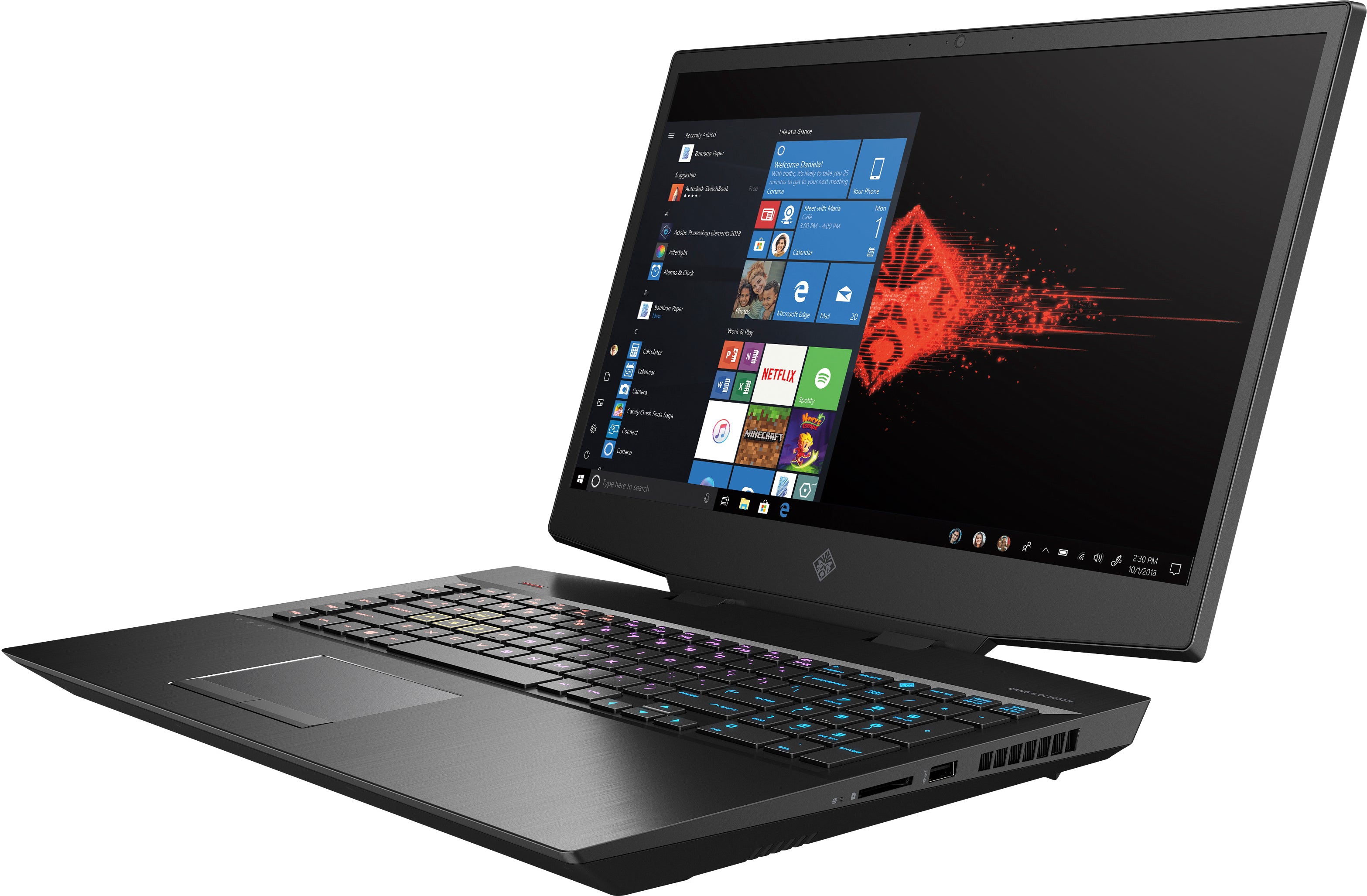 HP OMEN 17-cb0040nr 17.3" Full HD (Non-Touch) Gaming Notebook, Intel:i7-9750H, 2.60GHz, 16GB RAM, 1TB HDD + 256GB SSD, Windows 10 Home 64-Bit - 6QX52UA#ABA
