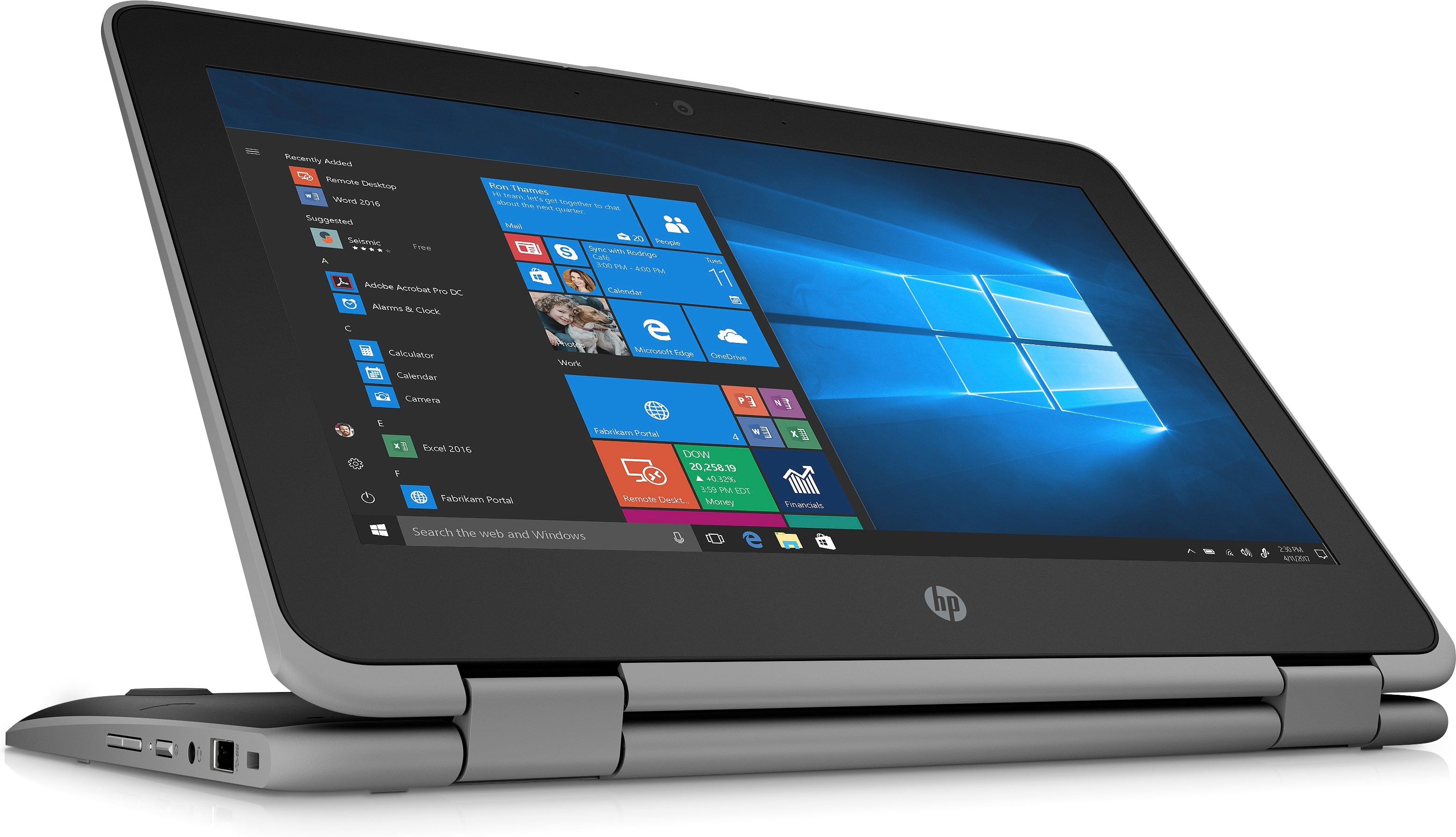 HP ProBook x360 11 G4 11.6" HD (Touch) Convertible Notebook, Intel i5-8200Y, 1.30GHz, 8GB RAM, 256GB SSD, Win10H - 6SM34UT#ABA