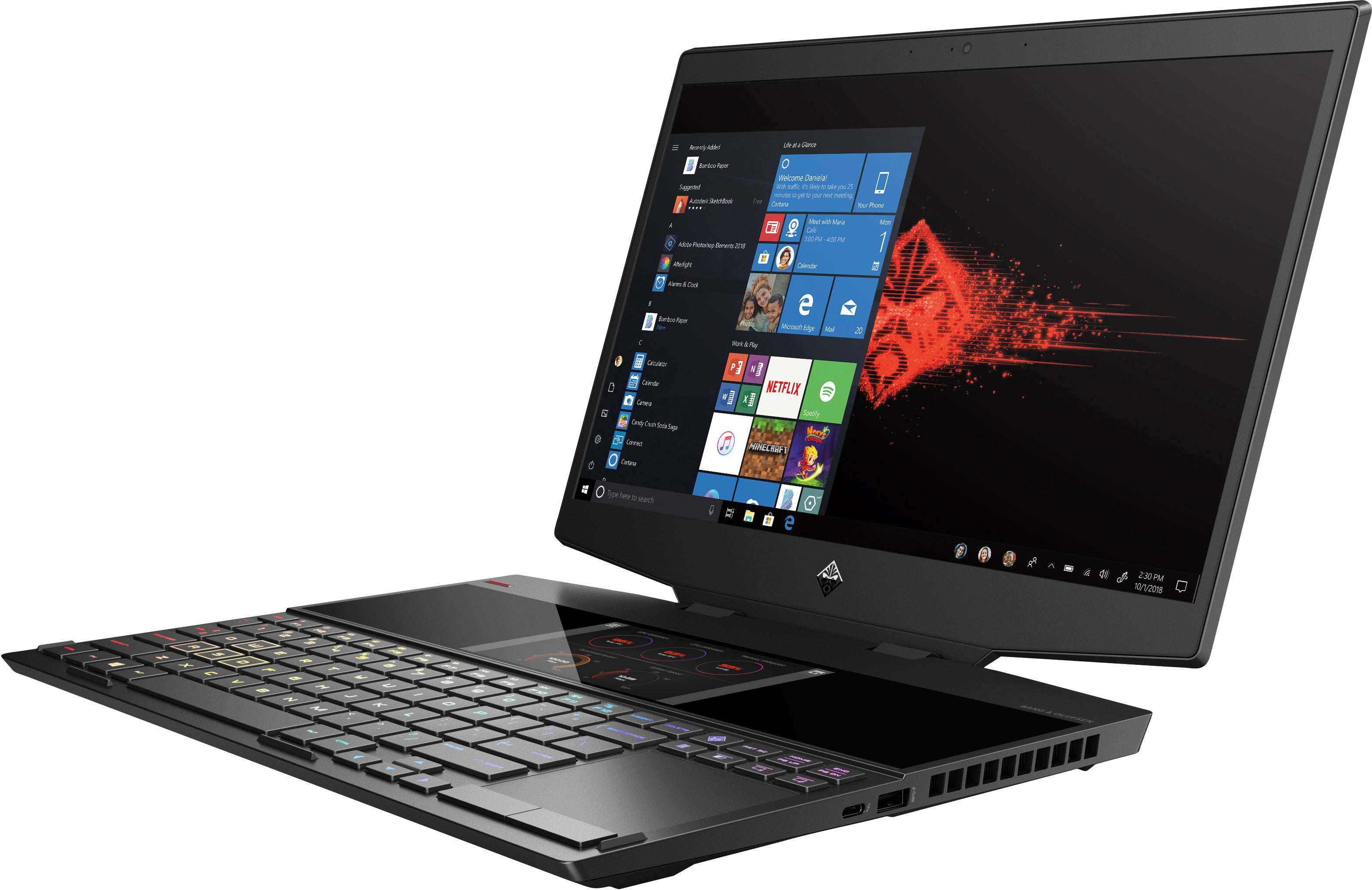 HP OMEN X 2S 15-dg0020nr 15.6" 4K Ultra HD (Non-Touch) Dual-screen Gaming Notebook, Intel Core i7-9750H, 2.60GHz, 16GB RAM, 1TB SSD, Windows 10 Home 64-Bit - 6UA83UA#ABA