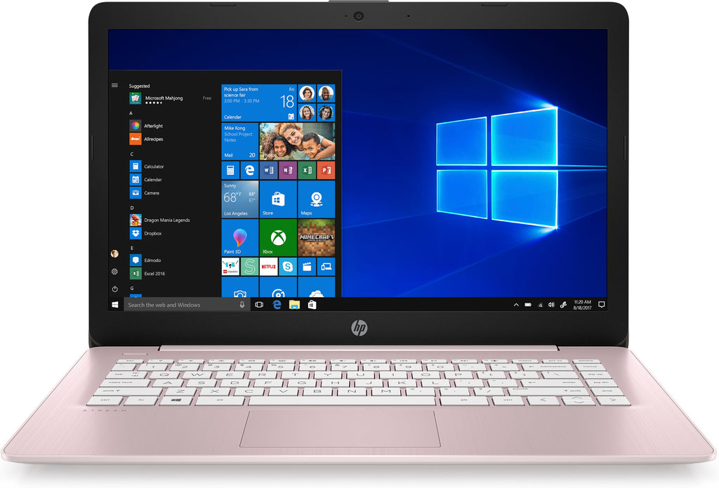 HP Stream 14-ds0040nr 14" HD (Non-Touch) Notebook, AMD A4-9120e, 1.50GHz, 4GB RAM, 32GB eMMC, Windows 10 Home in S mode - 6ZB77UA#ABA