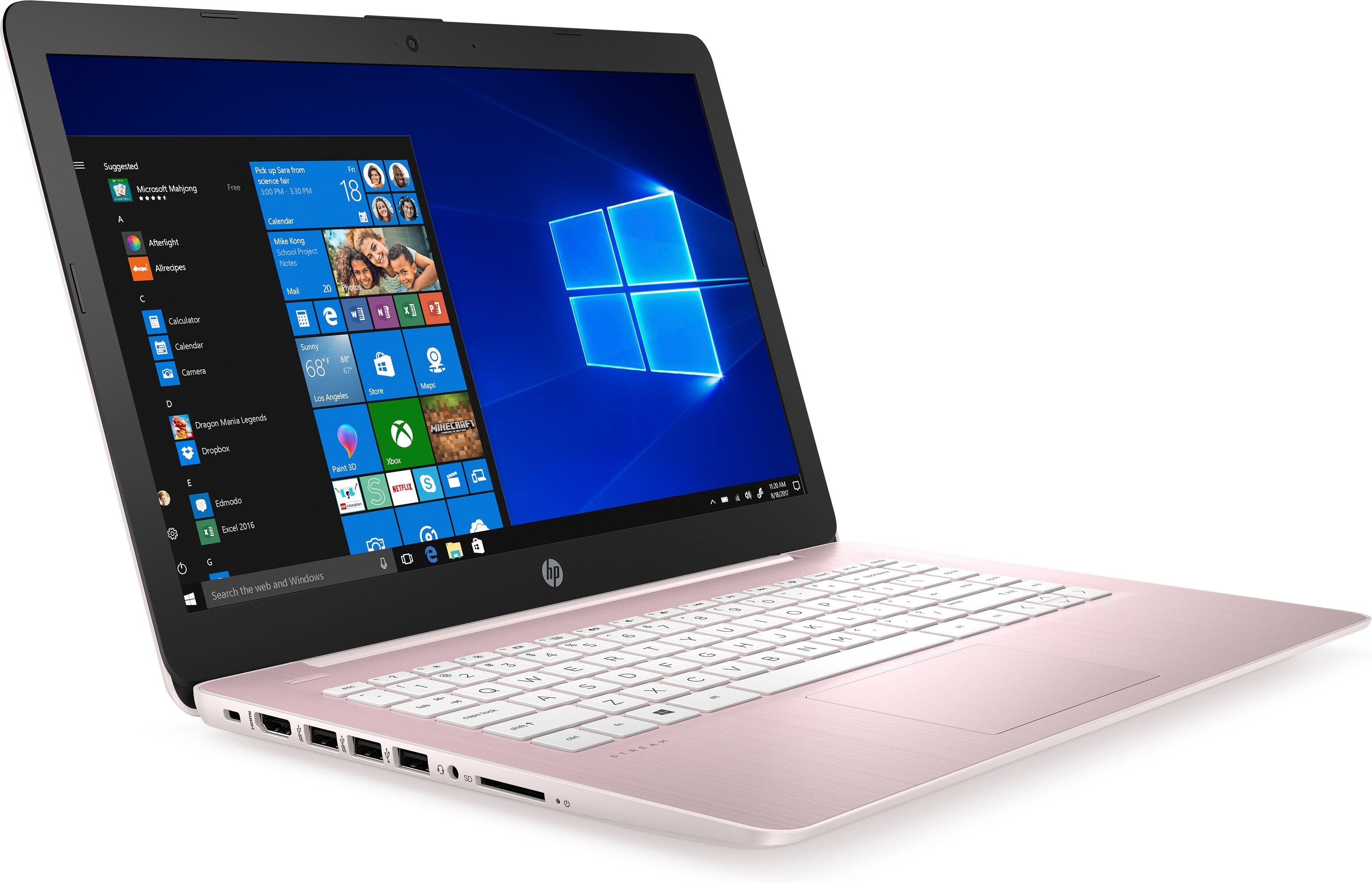 HP Stream 14-ds0040nr 14" HD (Non-Touch) Notebook, AMD A4-9120e, 1.50GHz, 4GB RAM, 32GB eMMC, Windows 10 Home in S mode - 6ZB77UA#ABA