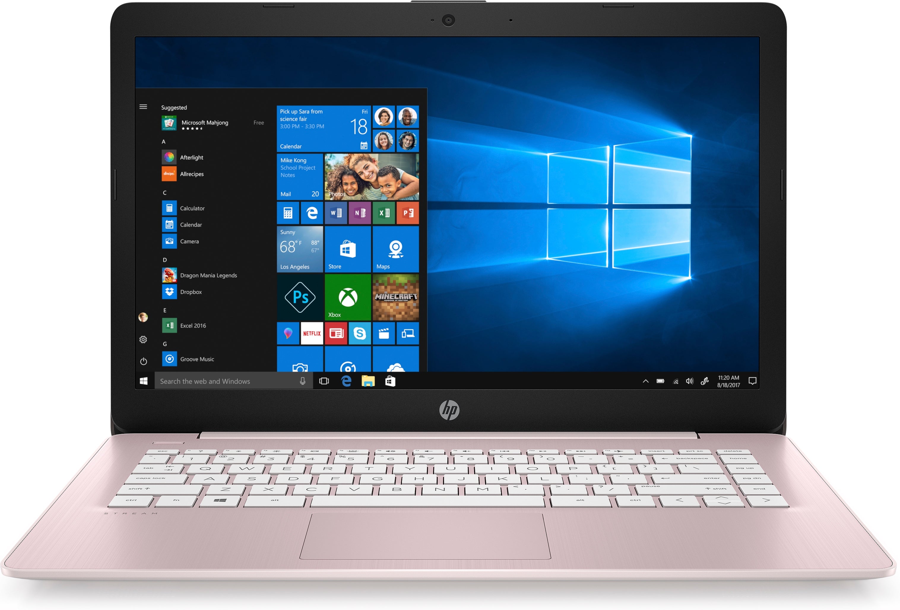 HP Stream 14-ds0120nr 14" HD (Touchscreen) Notebook, AMD A4-9120e, 1.50GHz, 4GB RAM, 64GB eMMC, Windows 10 Home in S mode - 6ZC00UA#ABA