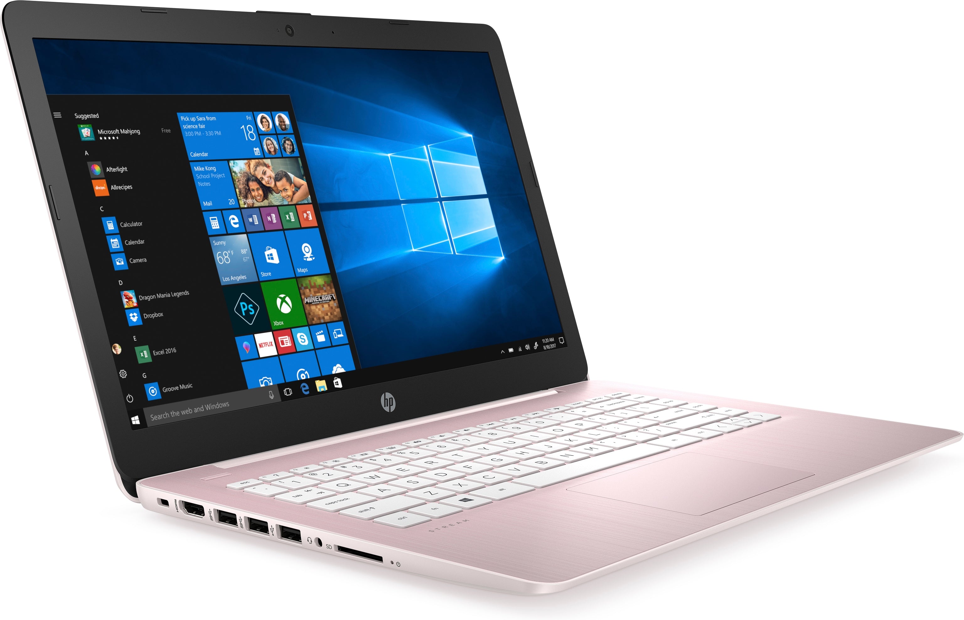 HP Stream 14-ds0120nr 14" HD (Touchscreen) Notebook, AMD A4-9120e, 1.50GHz, 4GB RAM, 64GB eMMC, Windows 10 Home in S mode - 6ZC00UA#ABA