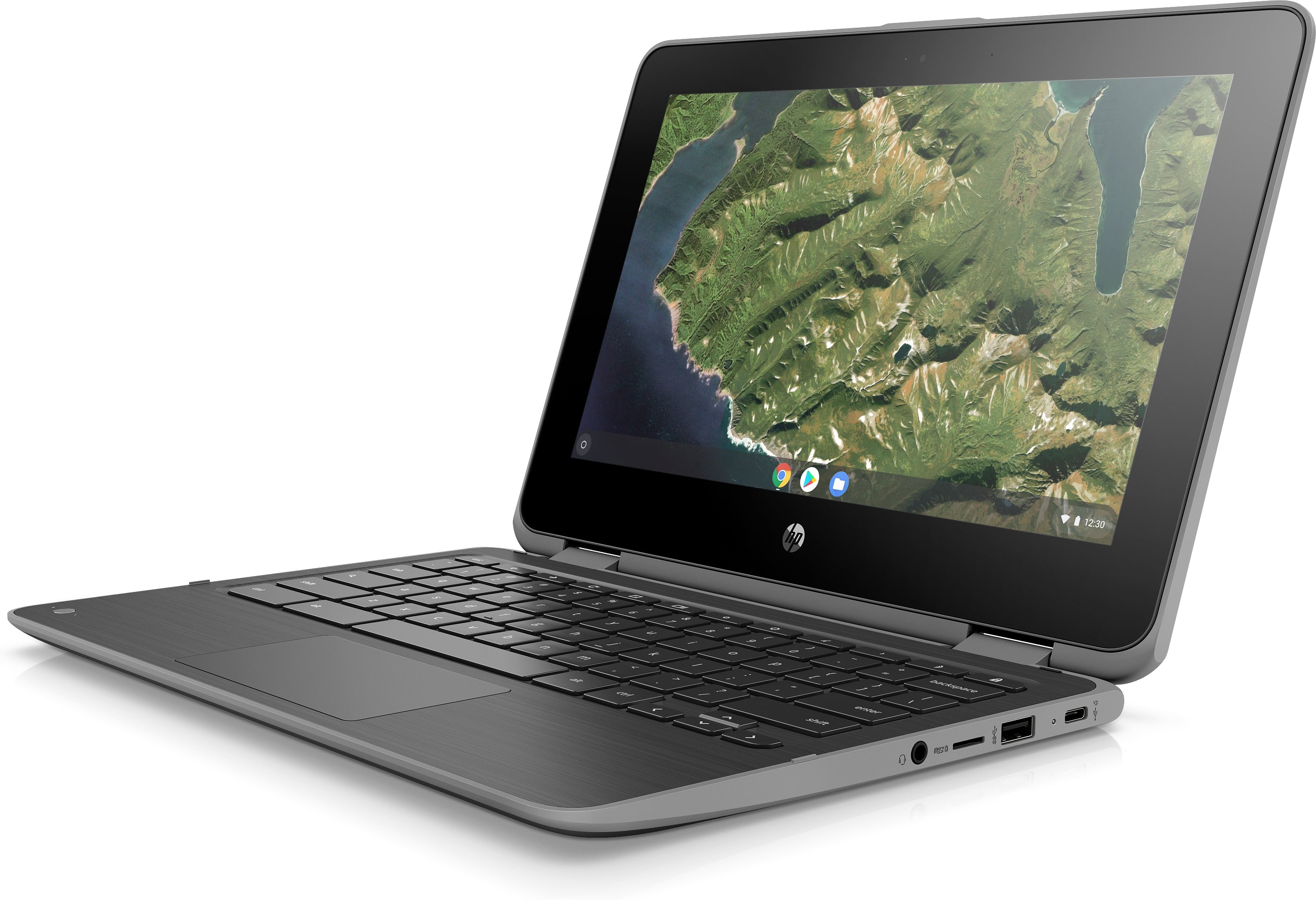 HP Chromebook x360 11 G2 EE 11.6" HD (Touchscreen) Convertible Notebook, Intel Celeron N4000, 1.10GHz, 4GB RAM, 32GB eMMC, Chrome OS - 7FT38UT#ABA