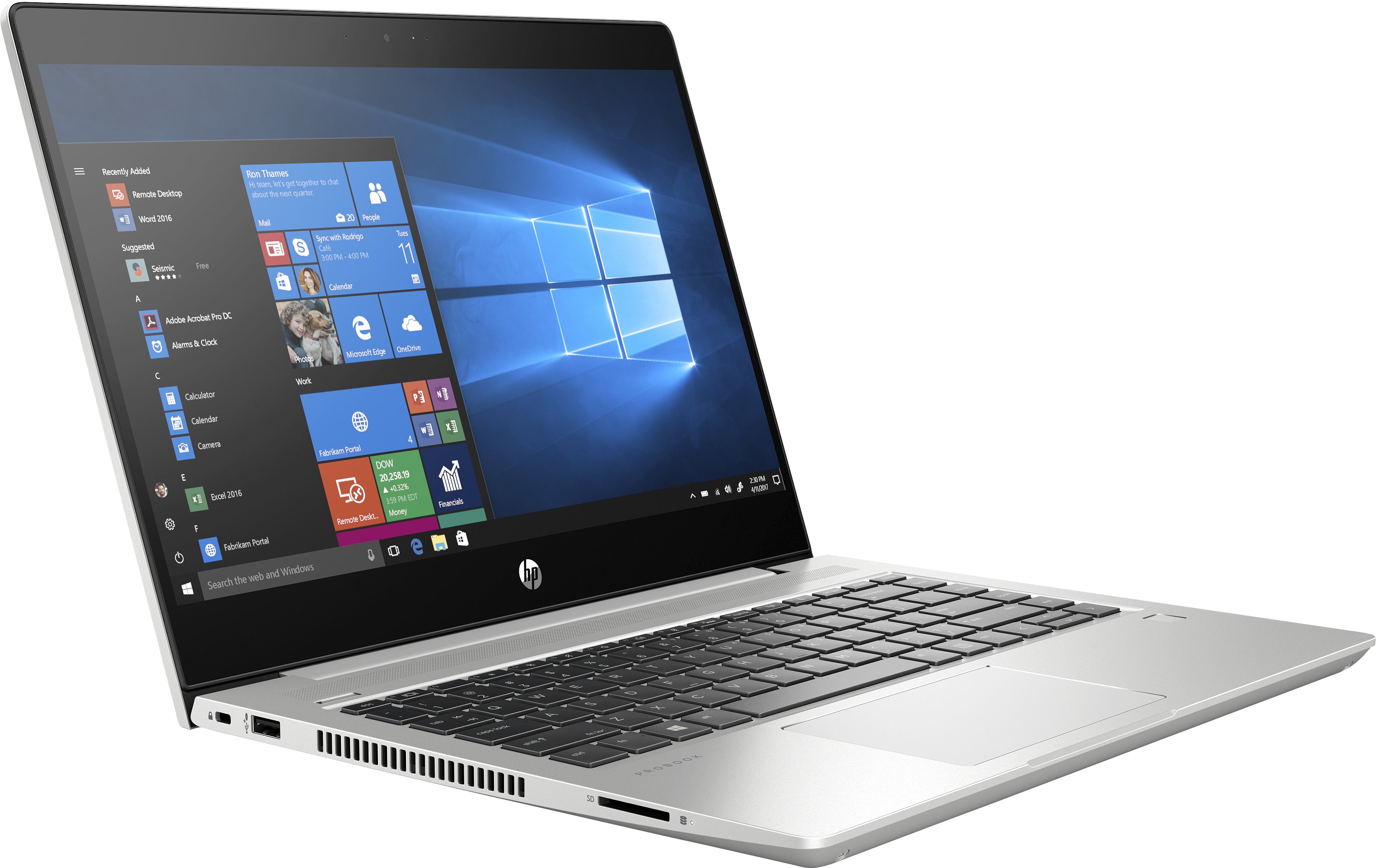 HP ProBook 445R-G6 14" FHD (Non-Touch) Notebook PC, AMD Ryzen 5-3500U, 2.10GHz, 16GB RAM, 256GB SSD, Windows 10 Pro 64-Bit - 7KK34UT#ABA