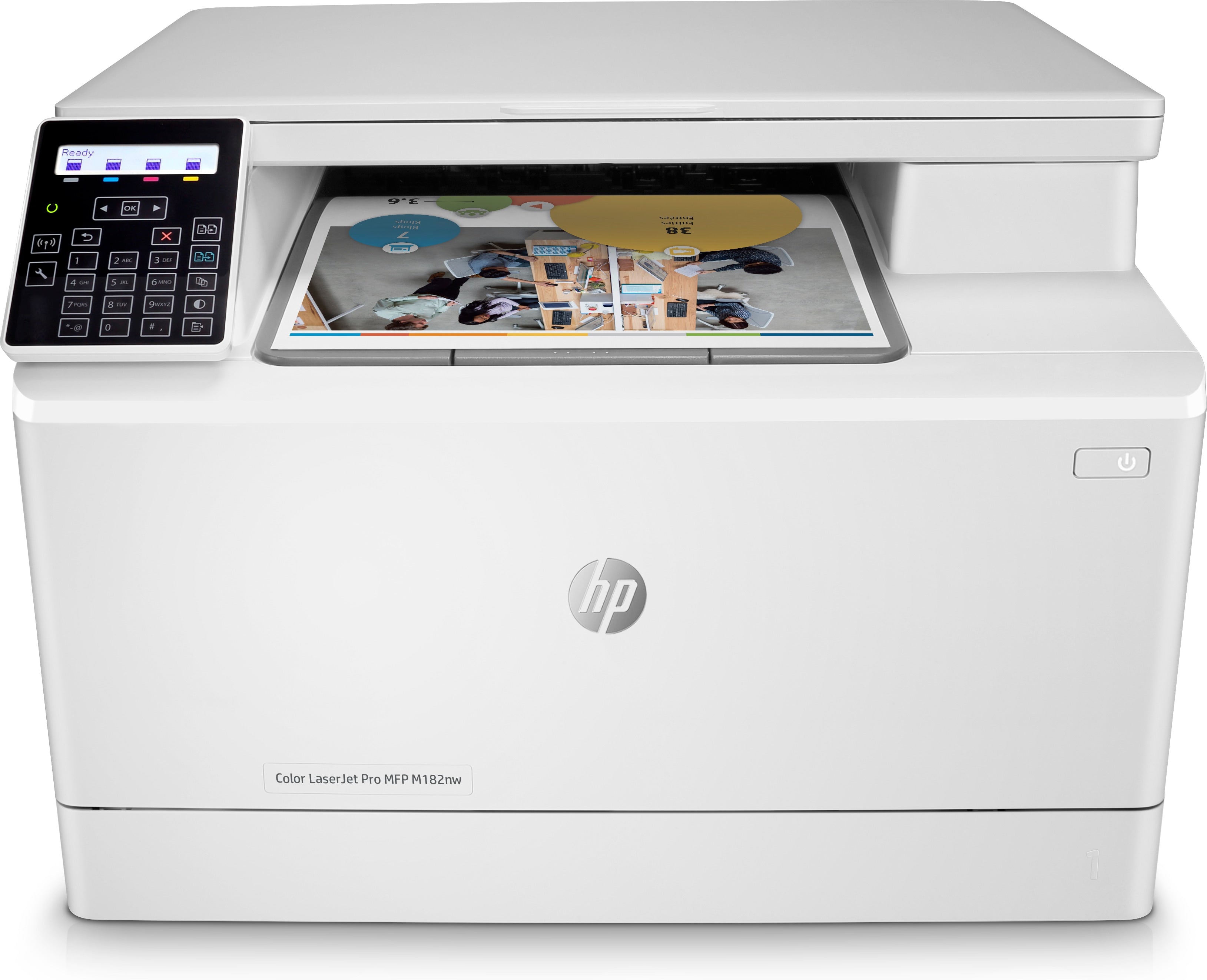 HP Color LaserJet Pro M182nw Multifunction Printer, 17/17 ppm, 256MB, Print/Copy/Scan - 7KW55A#BGJ
