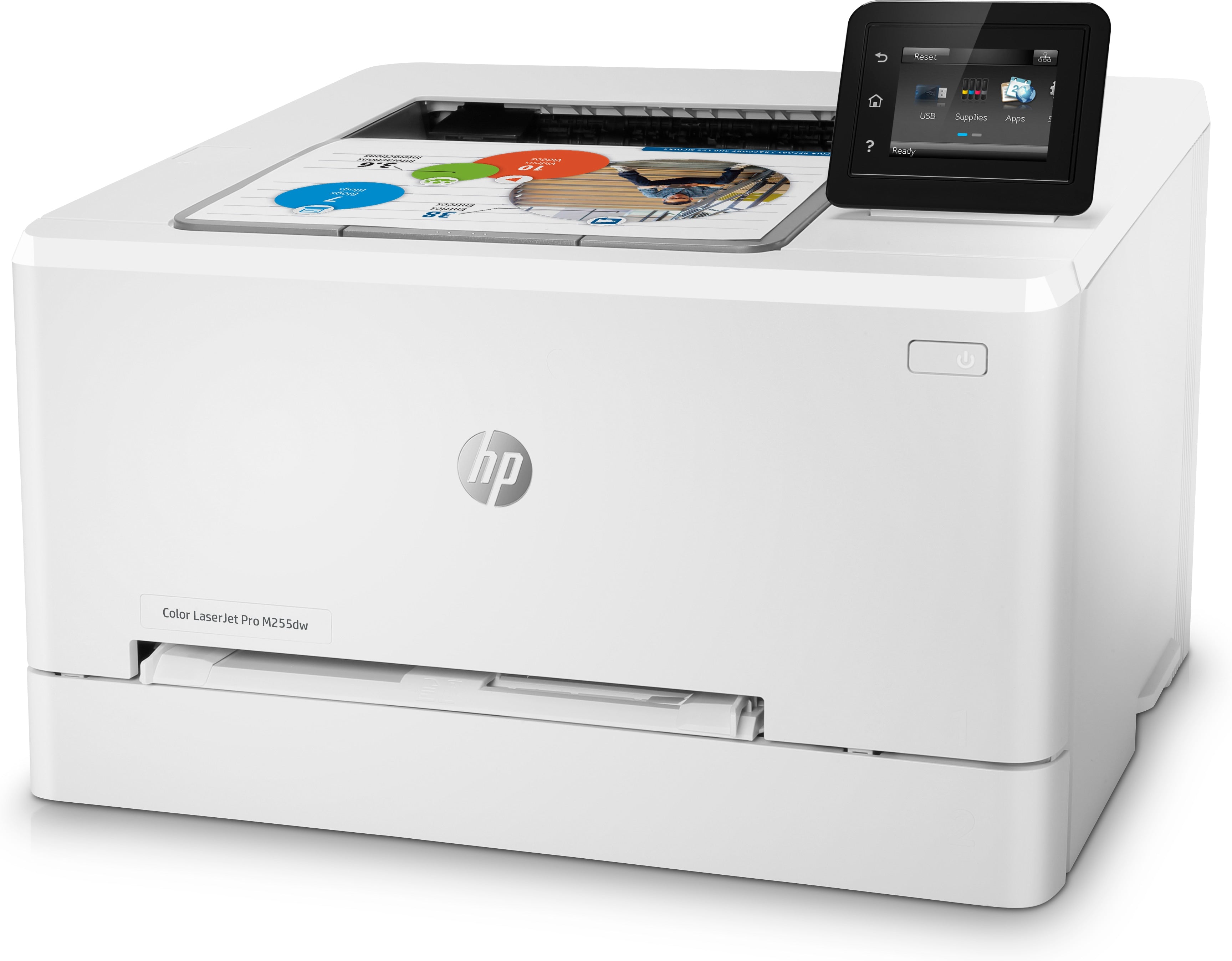 HP Color LaserJet Pro M255dw Laser Printer, 22/22 ppm, 256MB, Ethernet, USB, WiFi - 7KW64A#BGJ (Certified Refurbished)