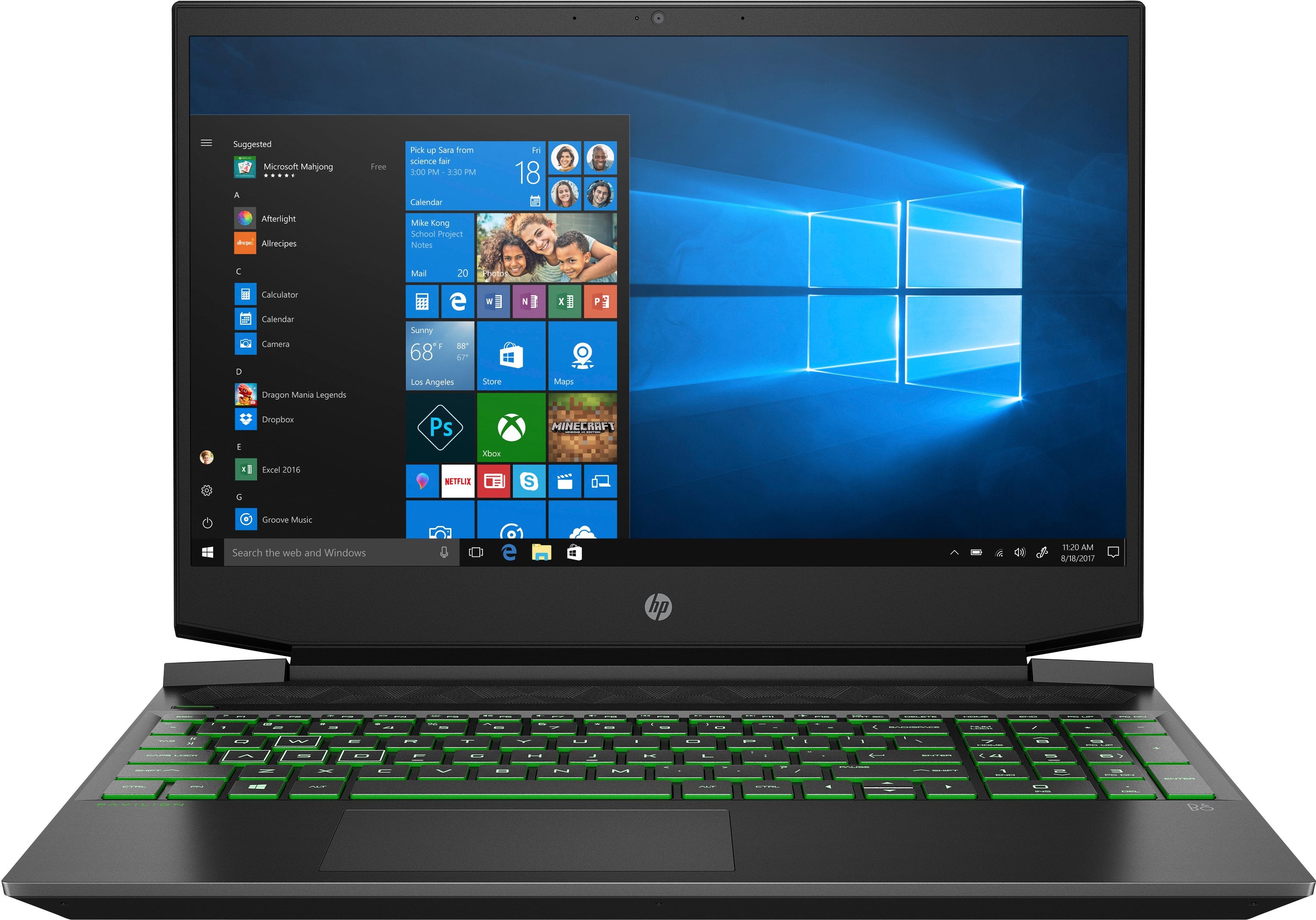 HP Pavilion 15-ec1010nr 15.6" FHD Gaming Notebook, AMD R5-4600H, 3.0GHz, 8GB RAM, 512GB SSD, Win10H - 3G420UA#ABA