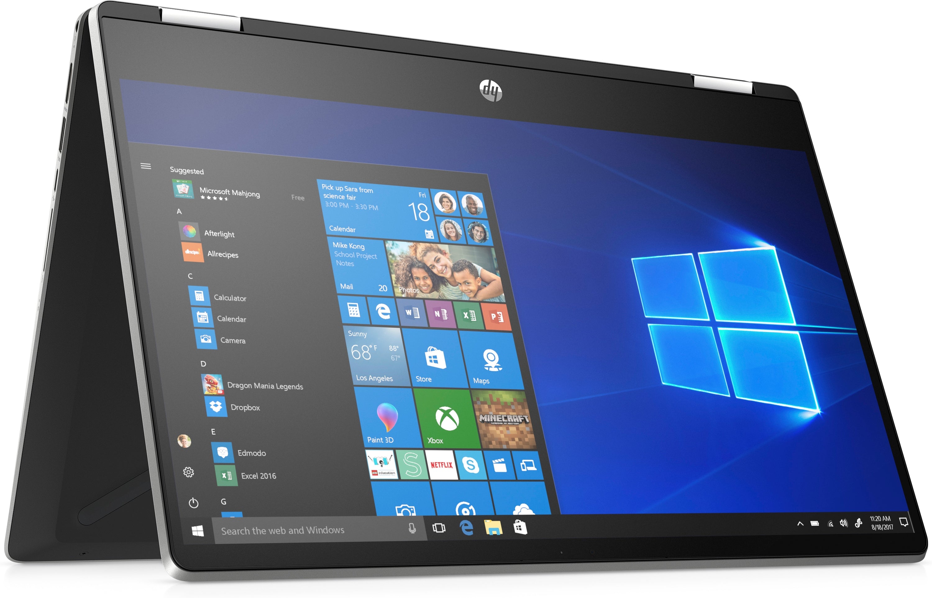 HP Pavilion x360 14m-dh1001dx 14" HD (Touchscreen) Convertible Notebook, Intel Core i3-10110U, 2.10GHz, 8GB RAM, 128GB SSD, Windows 10 Home in S Mode - 7UQ84UA#ABA (Certified Refurbished)