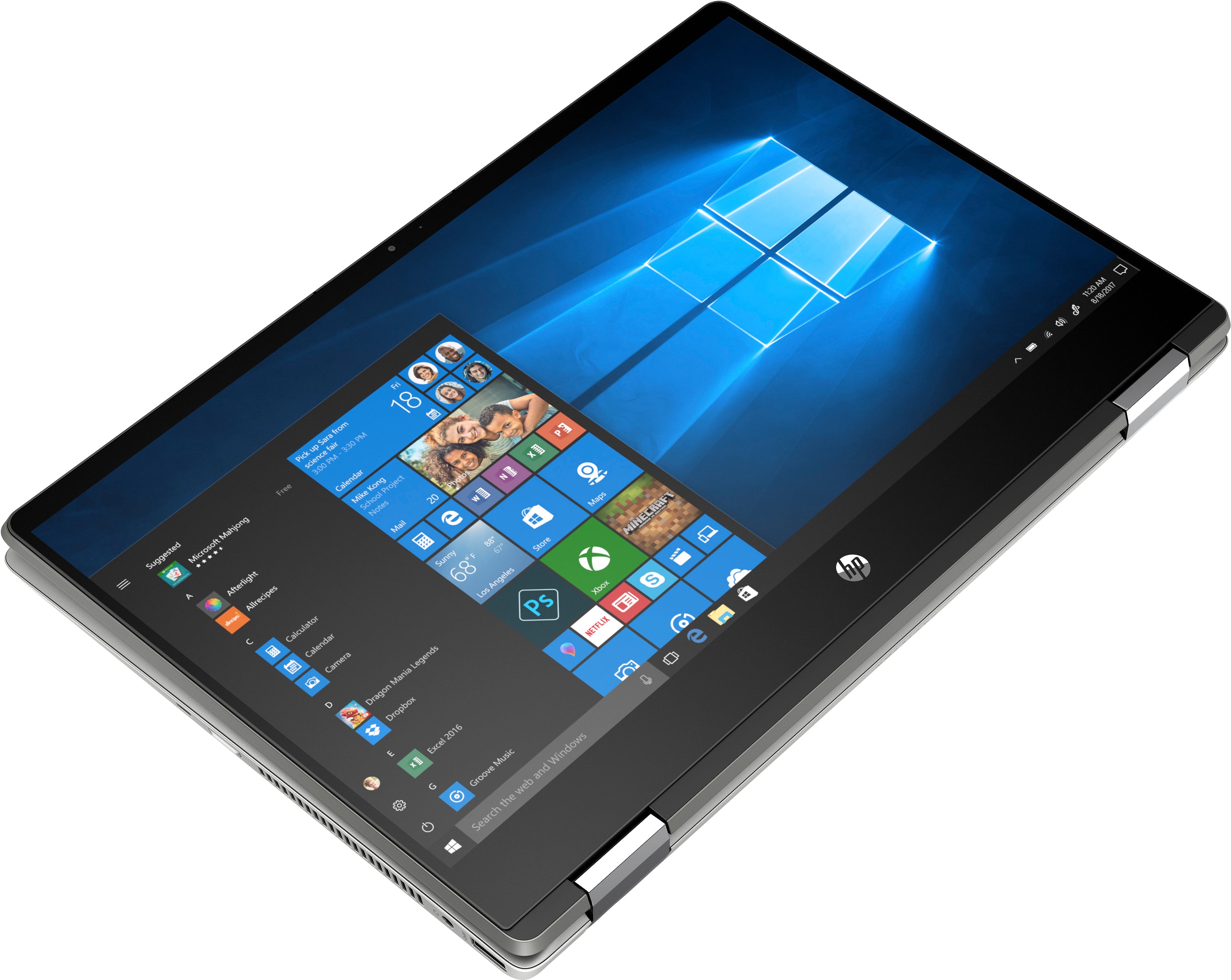 HP Pavilion x360 14m-dh1001dx 14" HD (Touchscreen) Convertible Notebook, Intel Core i3-10110U, 2.10GHz, 8GB RAM, 128GB SSD, Windows 10 Home in S Mode - 7UQ84UA#ABA (Certified Refurbished)