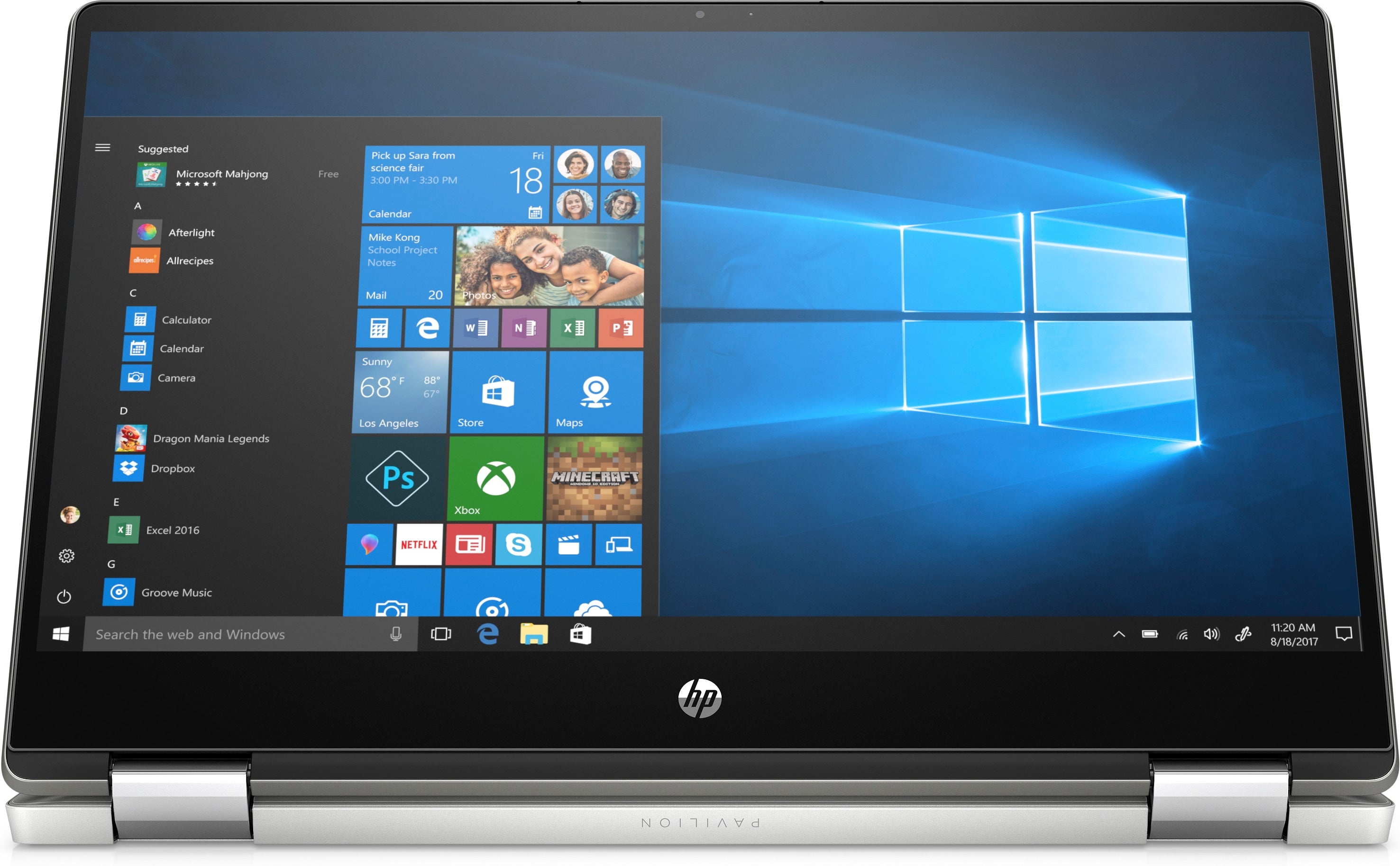 HP Pavilion x360 14m-dh1001dx 14" HD (Touchscreen) Convertible Notebook, Intel Core i3-10110U, 2.10GHz, 8GB RAM, 128GB SSD, Windows 10 Home in S Mode - 7UQ84UA#ABA (Certified Refurbished)
