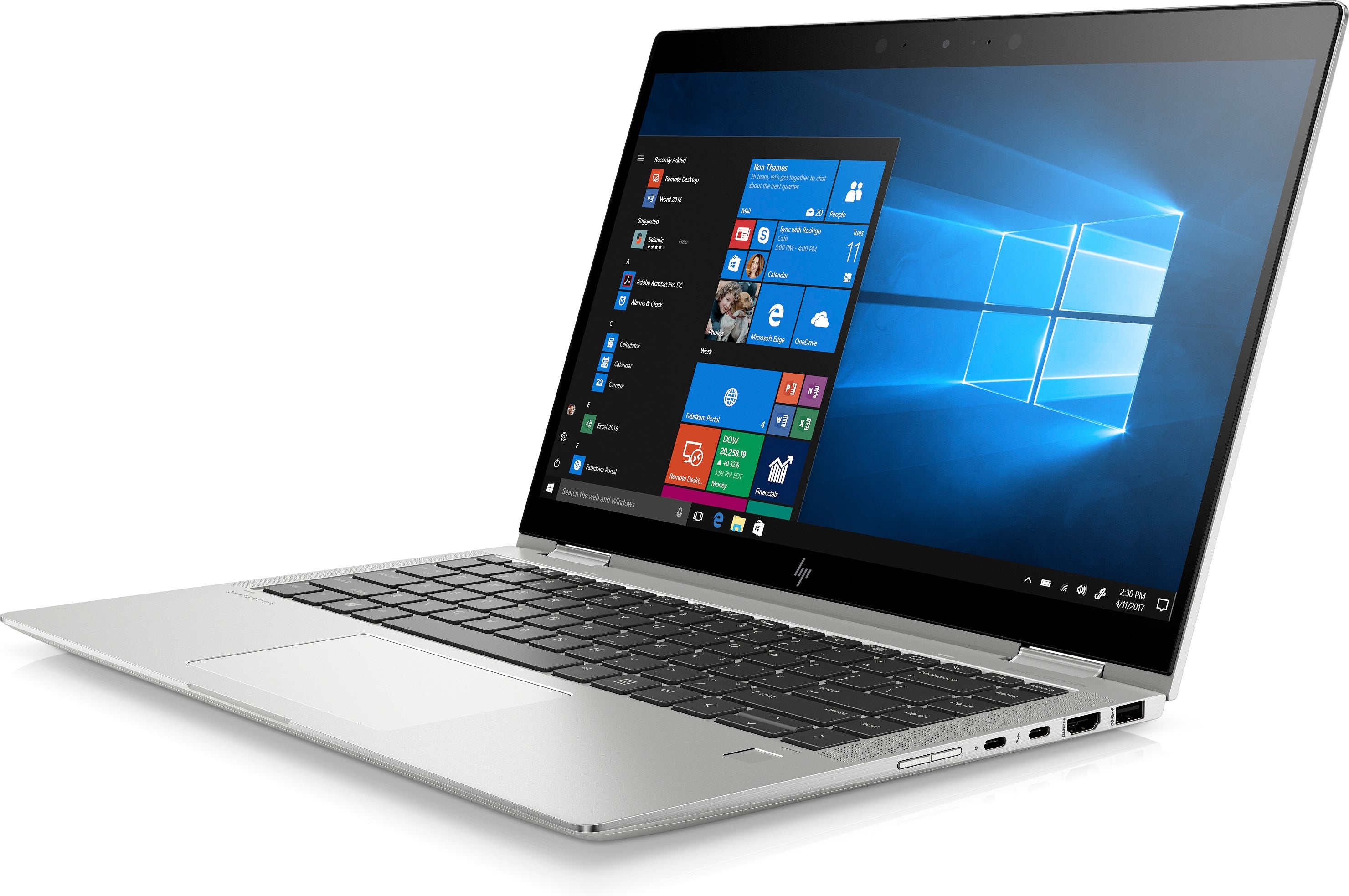HP EliteBook X360 1040-G6 14" FHD (Touchscreen) Convertible Notebook PC, Intel Core i7-8565U, 1.80GHz, 16GB RAM, 256GB SSD, Windows 10 Pro 64-Bit - 7XF68UT#ABA