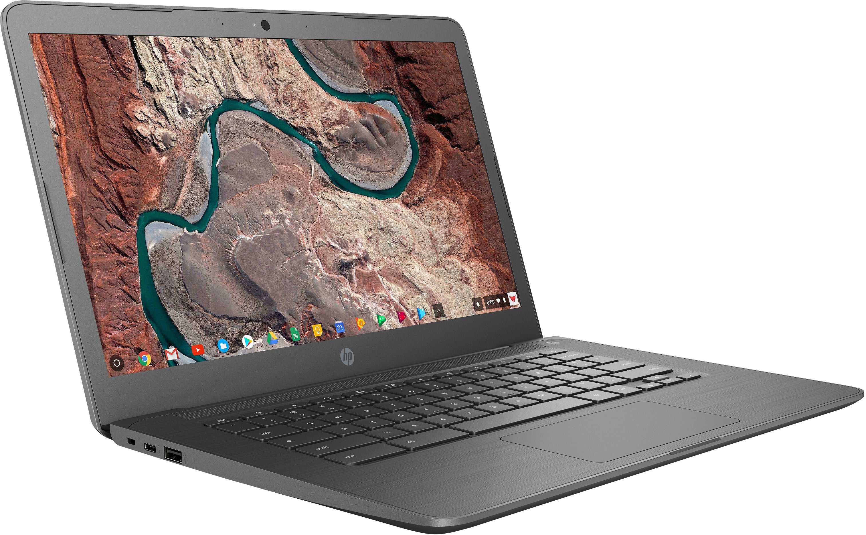 HP 14-ca000nr 14" HD (NonTouch) Chromebook, Intel Celeron N3350, 1.10GHz, 4GB RAM, 32GB eMMC, Chrome OS - 7ZU92UA#ABA