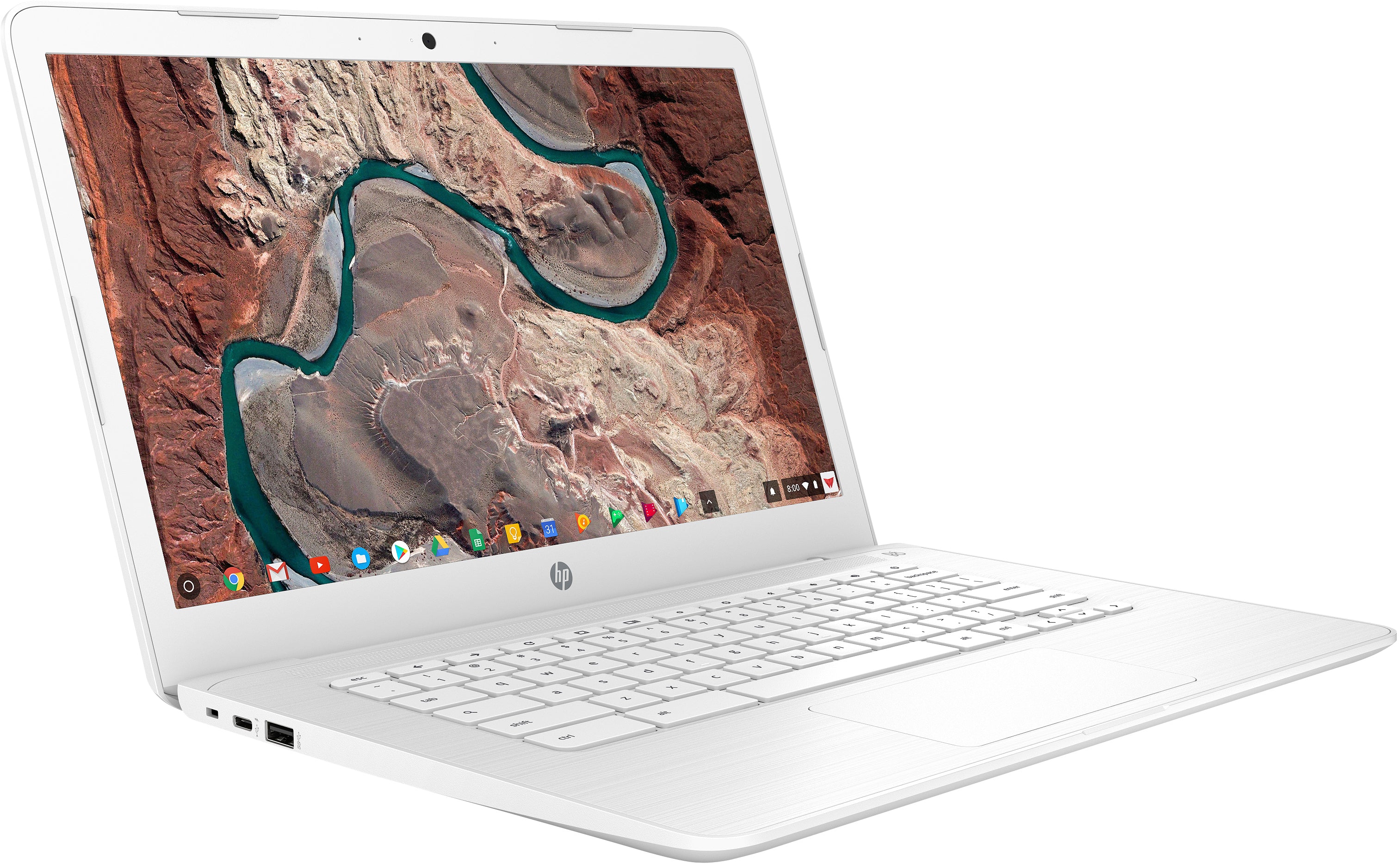 HP 14-ca010nr 14" HD (NonTouch) Chromebook, Intel Celeron N3350, 1.10GHz, 4GB RAM, 32GB eMMC, Chrome OS - 7ZV00UA#ABA
