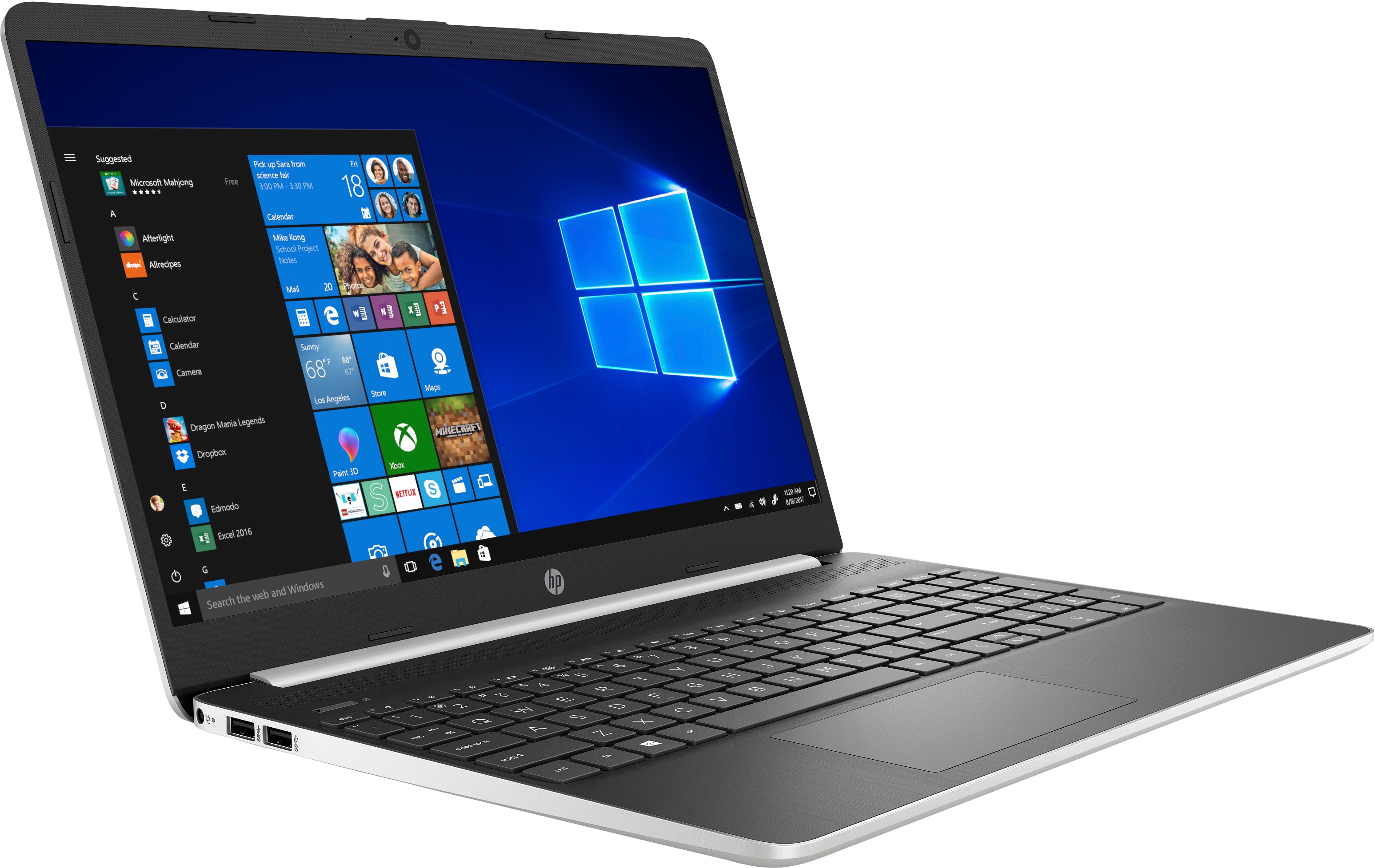 HP 15-dy0044nr 15.6" HD (Touchscreen) Notebook, Intel Core i3-8130U, 2.20GHz, 8GB RAM, 256GB SSD, Windows 10 Home 64-Bit- 7ZX63UA#ABA