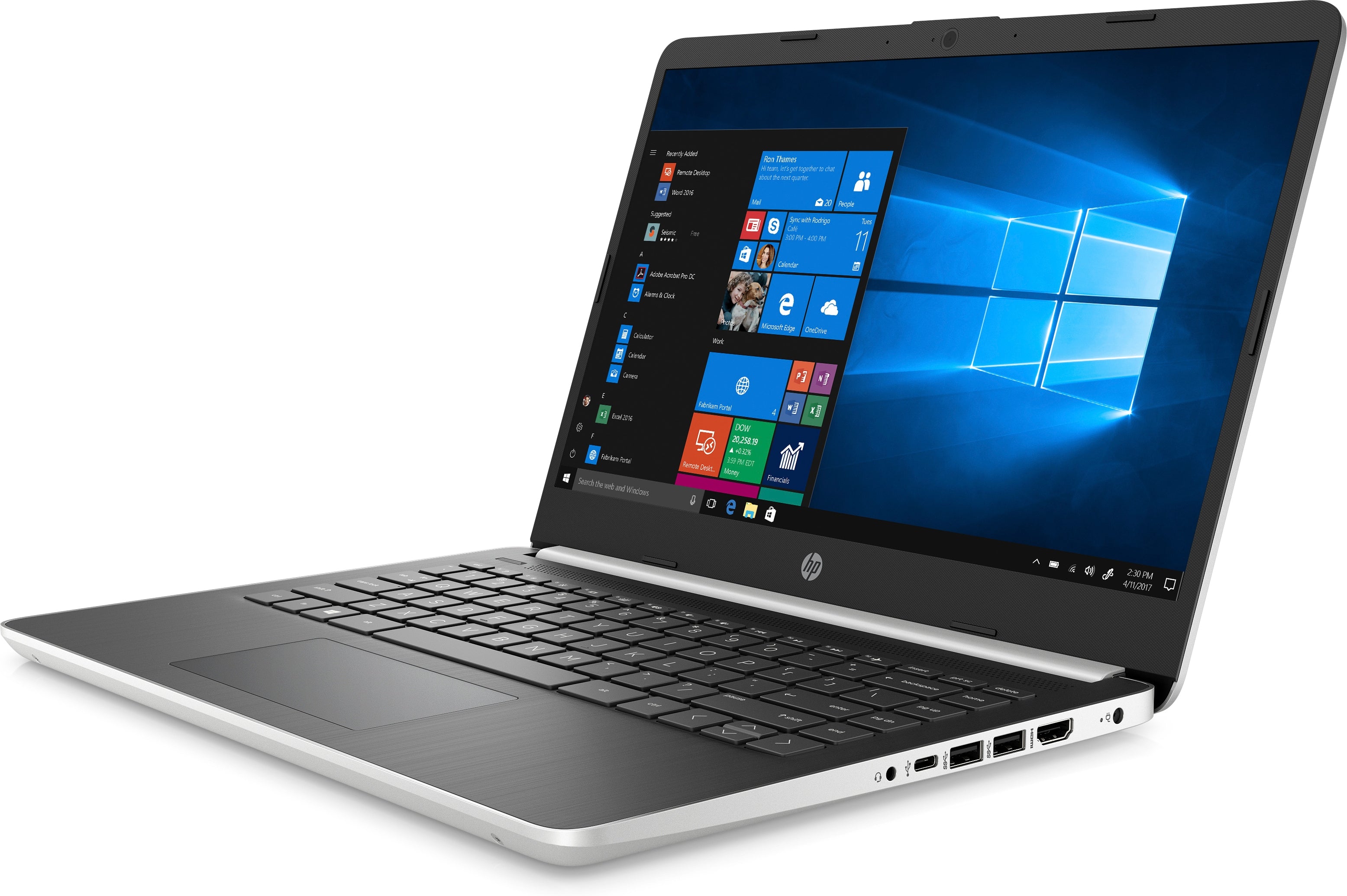 HP 14-dq1025cl 14" FHD (Non-Touch) Notebook PC, Intel Core i5-1035G1, 1.0GHz, 8GB RAM, 256GB SSD, Windows 10 Home 64-Bit - 8AA76UA#ABA (Certified Refurbished)