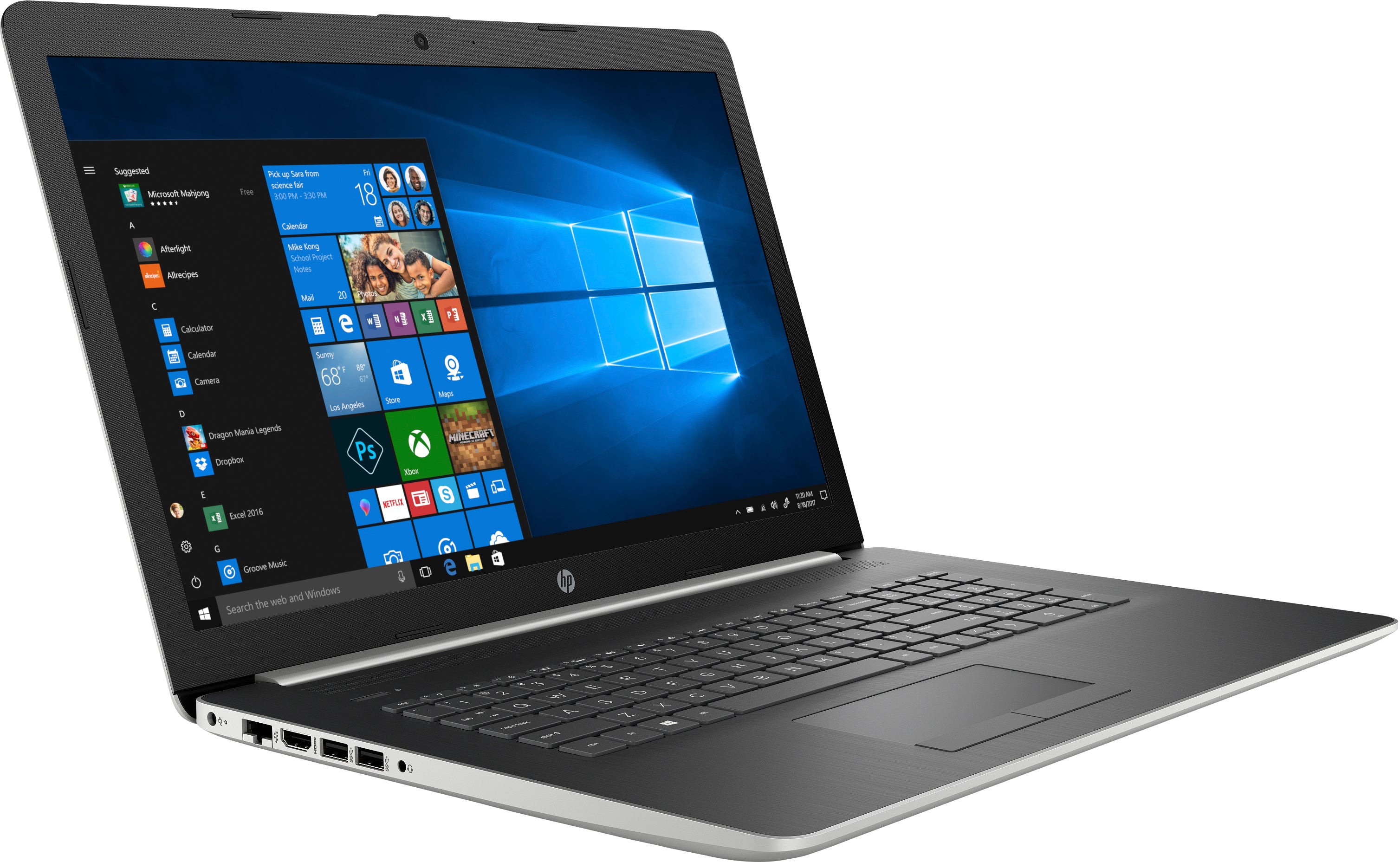 HP 17-ca1065cl 17.3" HD+ (Touchscreen) Notebook, AMD Ryzen 5-3500U, 2.10GHz, 12GB RAM, 1TB HDD, Windows 10 Home 64-Bit - 8AC92UA#ABA (Certified Refurbished)