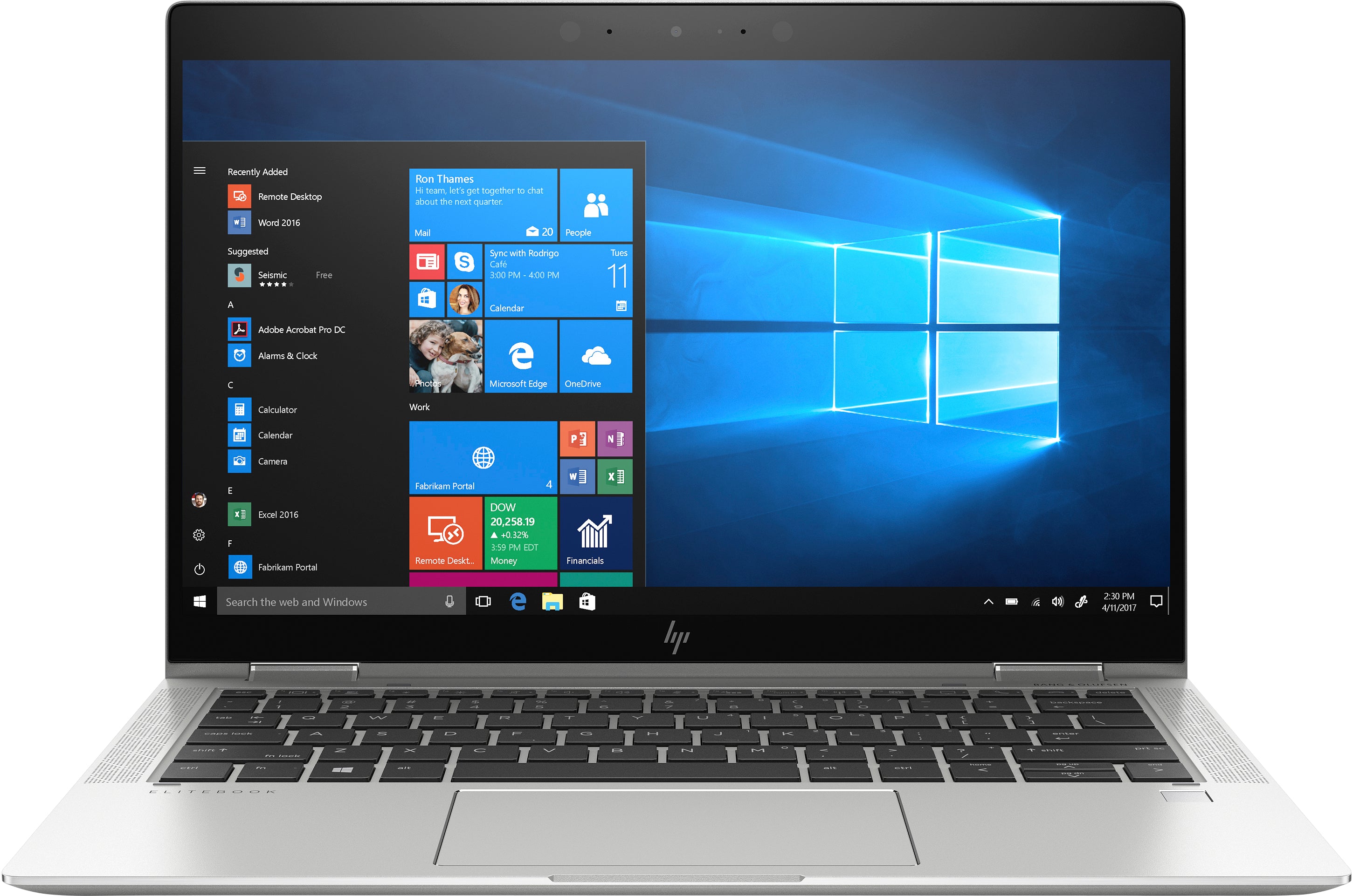HP EliteBook X360 1030-G4 13.3" FHD (Touch) Convertible Notebook, Intel i5-8365U, 1.60GHz, 8GB RAM, 256GB SSD, Win10P - 9AG32US#ABA