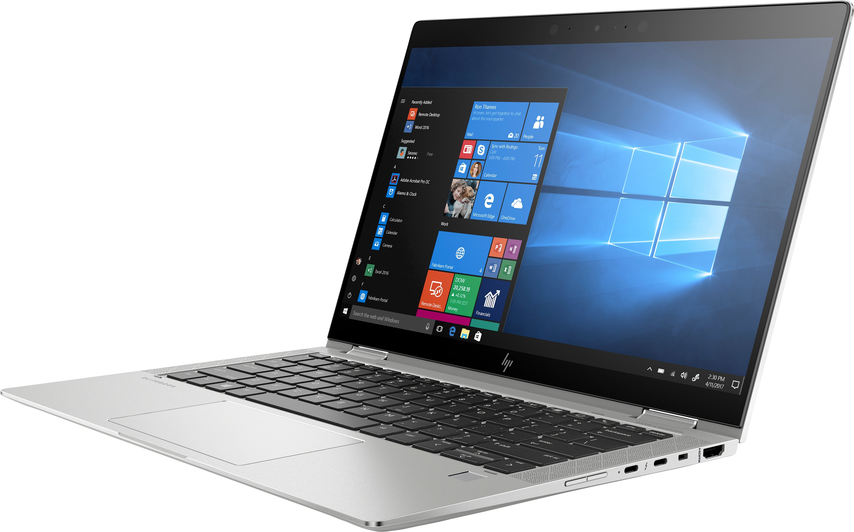 HP EliteBook X360 1030-G4 13.3" FHD (Touchscreen) Convertible Notebook, Intel i5-8365U, 1.60GHz, 16GB RAM, 256GB SSD, Win10P - 8MT66UT#ABA