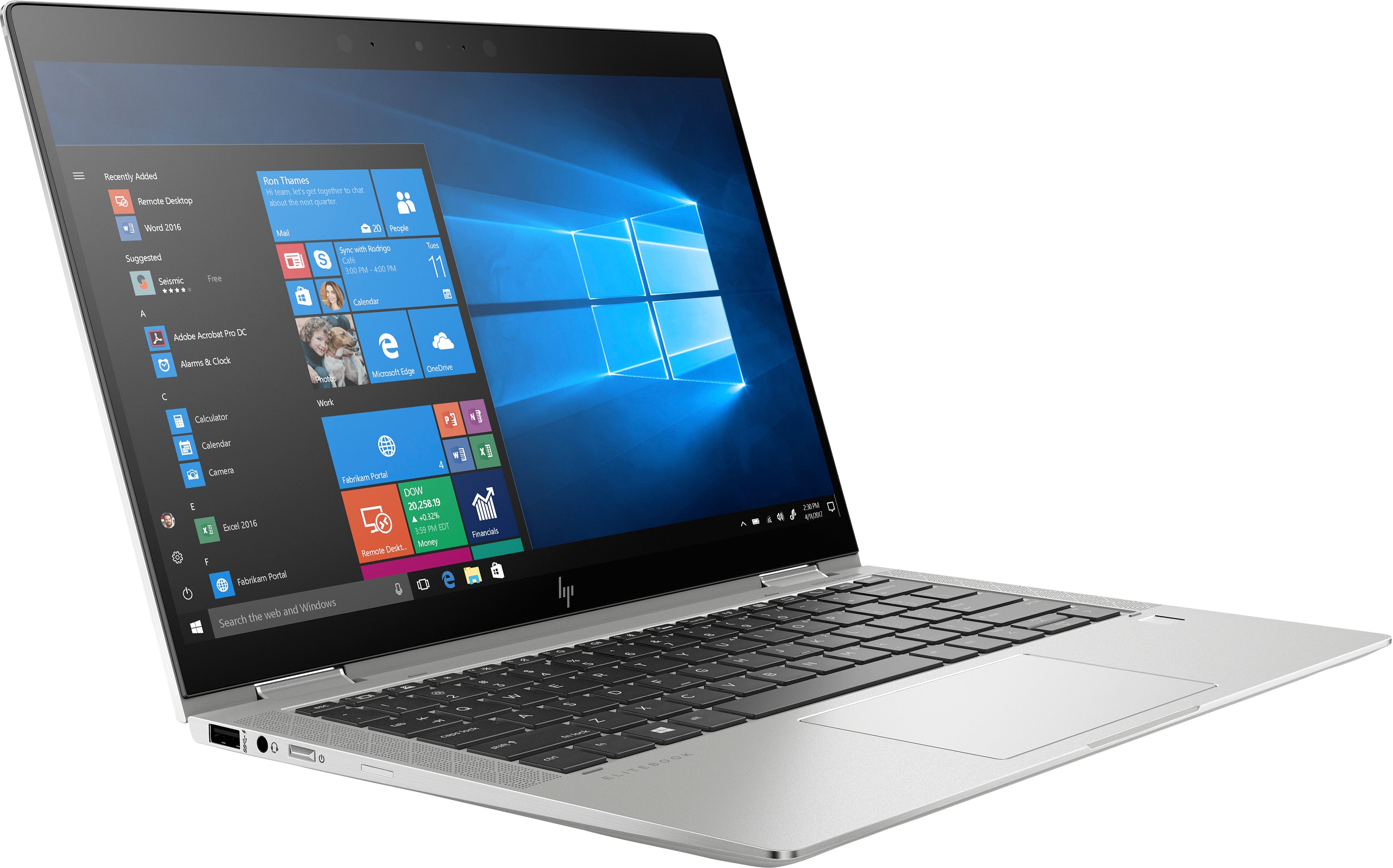 HP EliteBook X360 1030-G4 13.3" 4K UHD (Touch) Convertible Notebook, Intel i7-8665U, 1.90GHz, 16GB RAM, 1TB SSD, Win10P - 8MU13UT#ABA