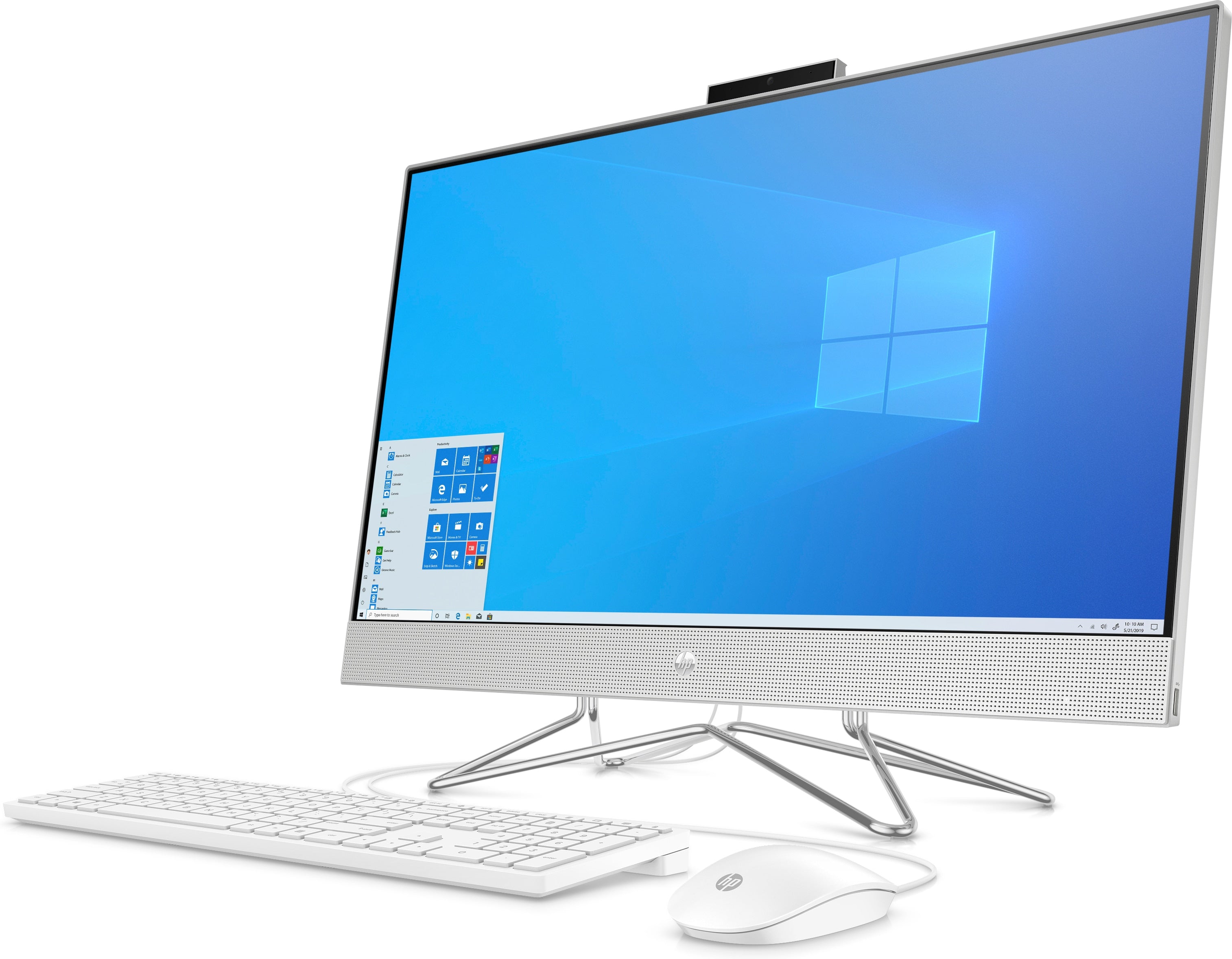HP 27-dp0160 27" FHD All-in-One Computer, AMD R5-4500U, 2.30GHz, 16GB RAM, 512GB SSD, Win10H - 9ED73AA#ABA