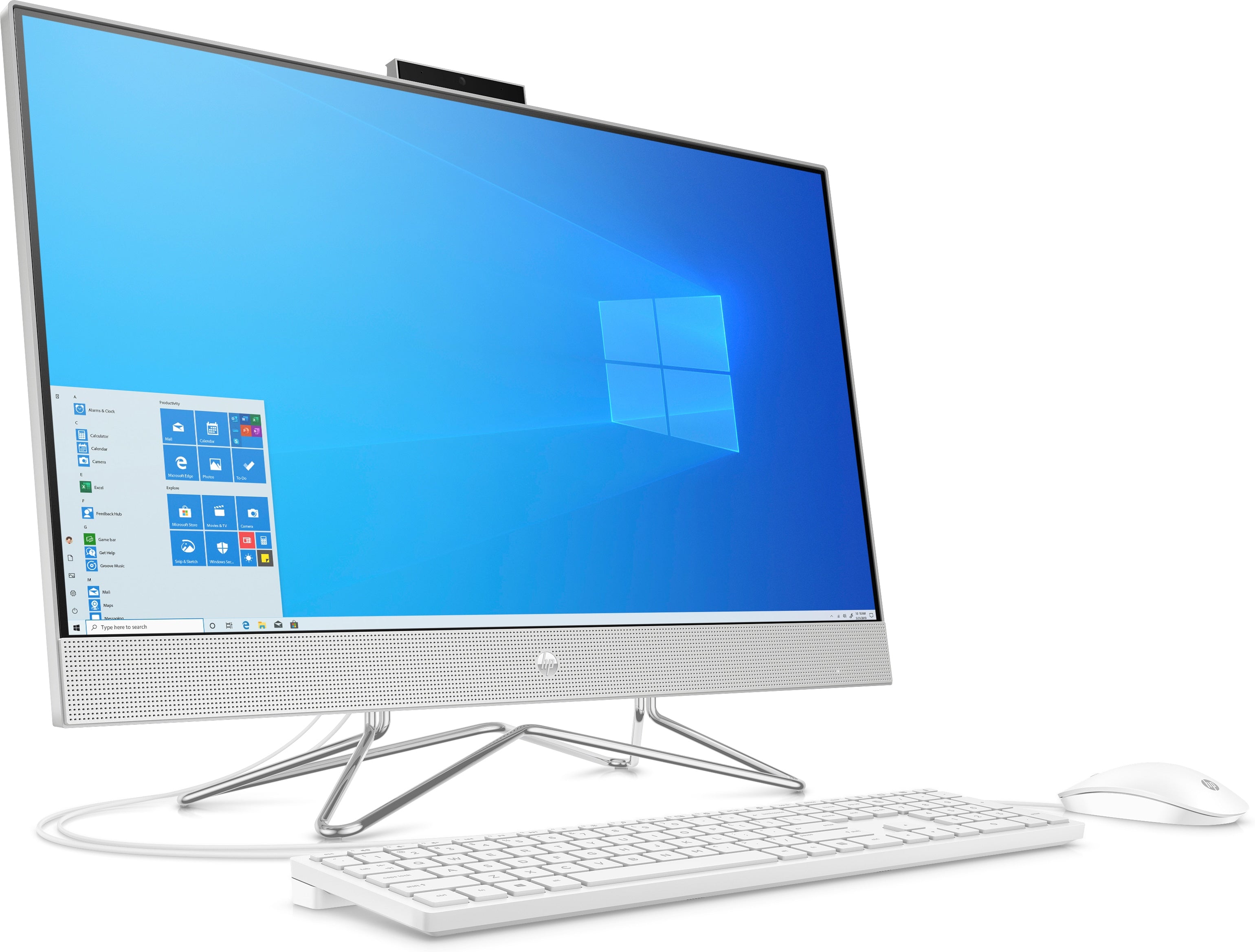 HP 27-dp0160 27" FHD All-in-One Computer, AMD R5-4500U, 2.30GHz, 16GB RAM, 512GB SSD, Win10H - 9ED73AA#ABA