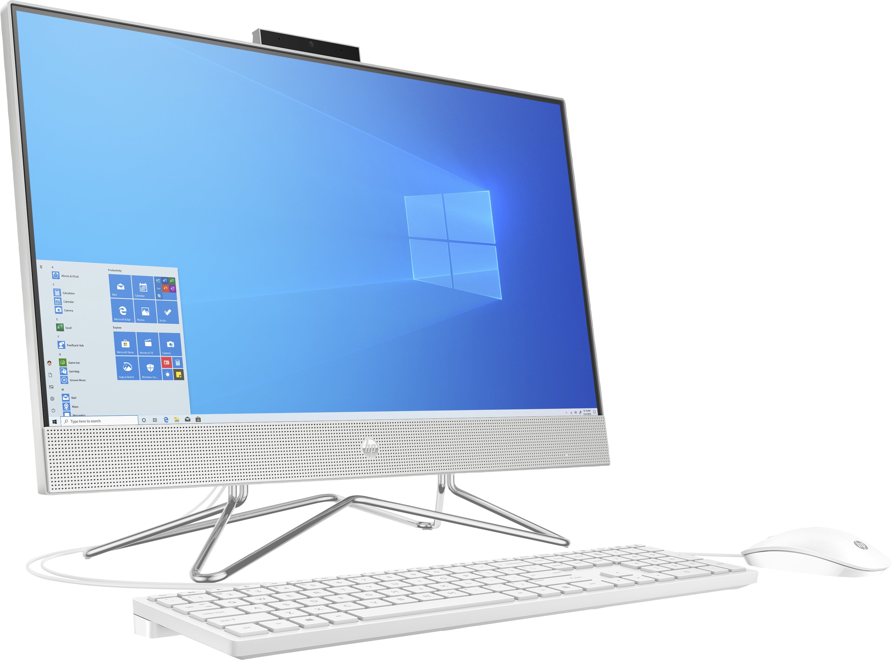 HP 24-dp0161 23.8" FHD All-in-One Computer, AMD R5-4500U, 2.30GHz, 8GB RAM, 256GB SSD, Win10H - 9EF17AA#ABA