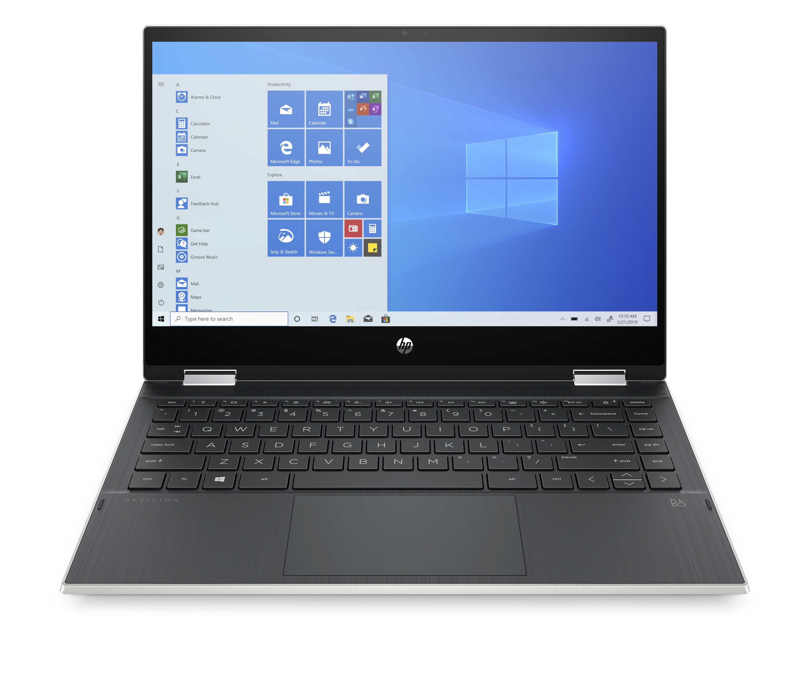 HP Pavilion x360 14m-dw0013dx 14" HD Convertible Notebook, Intel i3-1005G1, 1.20GHz, 8GB RAM, 128GB SSD, Win10HS- 9GE49UA#ABA (Refurbished)